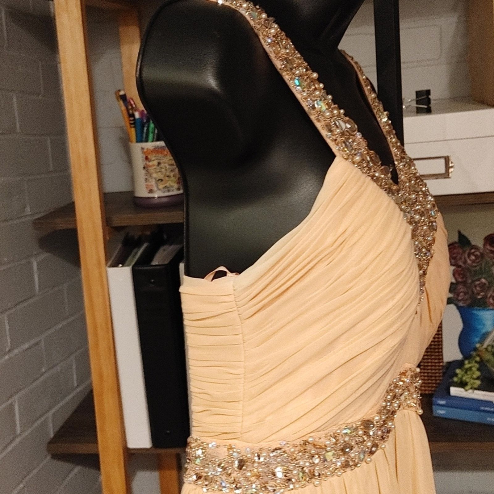 Other V-Neck A-Line Beaded Formal Dress Size XS / US 0-2 / IT 36-38 - 4 Thumbnail