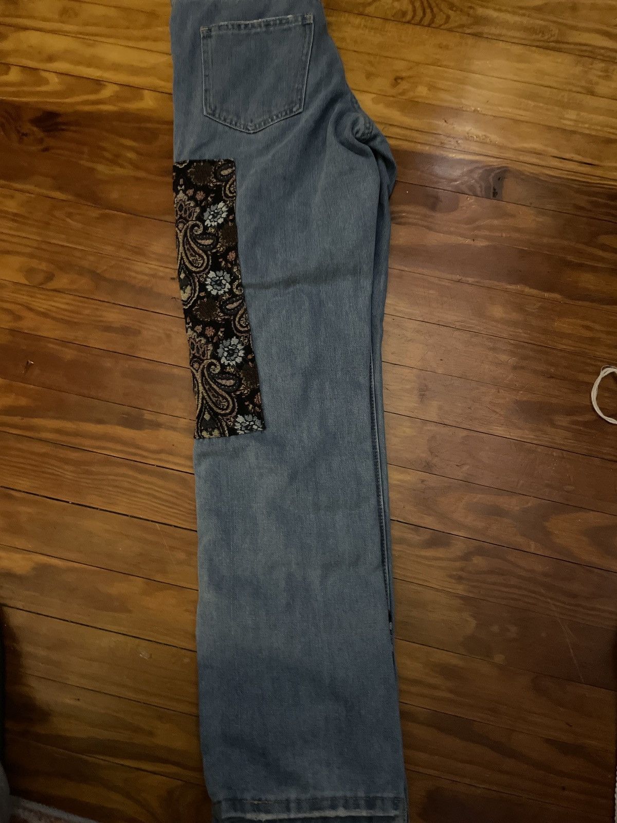 Boohoo × Vintage Patch work bandana jeans Size US 29 - 3 Thumbnail
