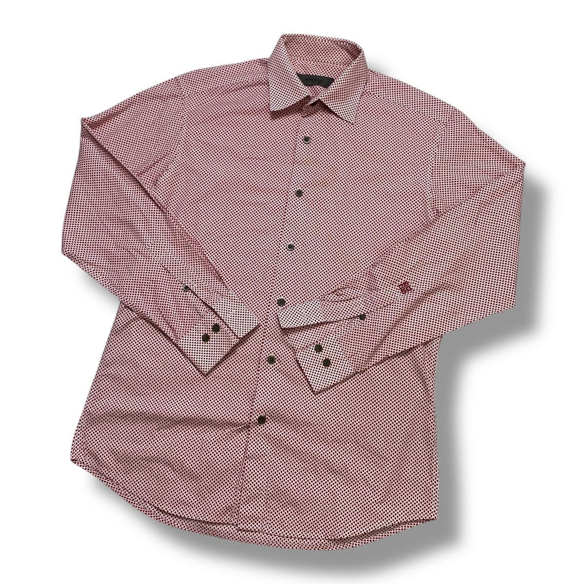 Givenchy Givenchy Stars Detail Checked Red Long-sleeve Shirt | Grailed