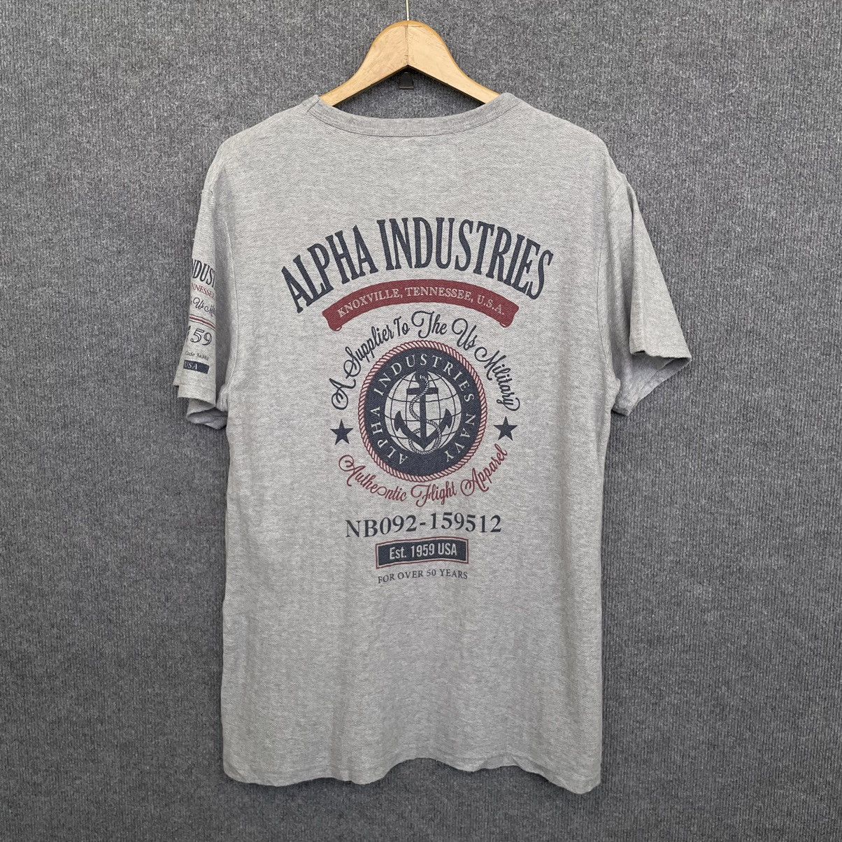 Alpha Industries × Vintage Vintage Y2K Official U.S. Defense Dept. Contractor Tee Size US L / EU 52-54 / 3 - 1 Thumbnail