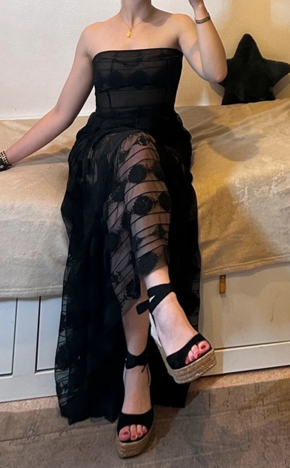 Bcbgmaxazria BCBG Lace Siren Corset Maxi Dress - black Size XS / US 0-2 / IT 36-38 - 8 Thumbnail