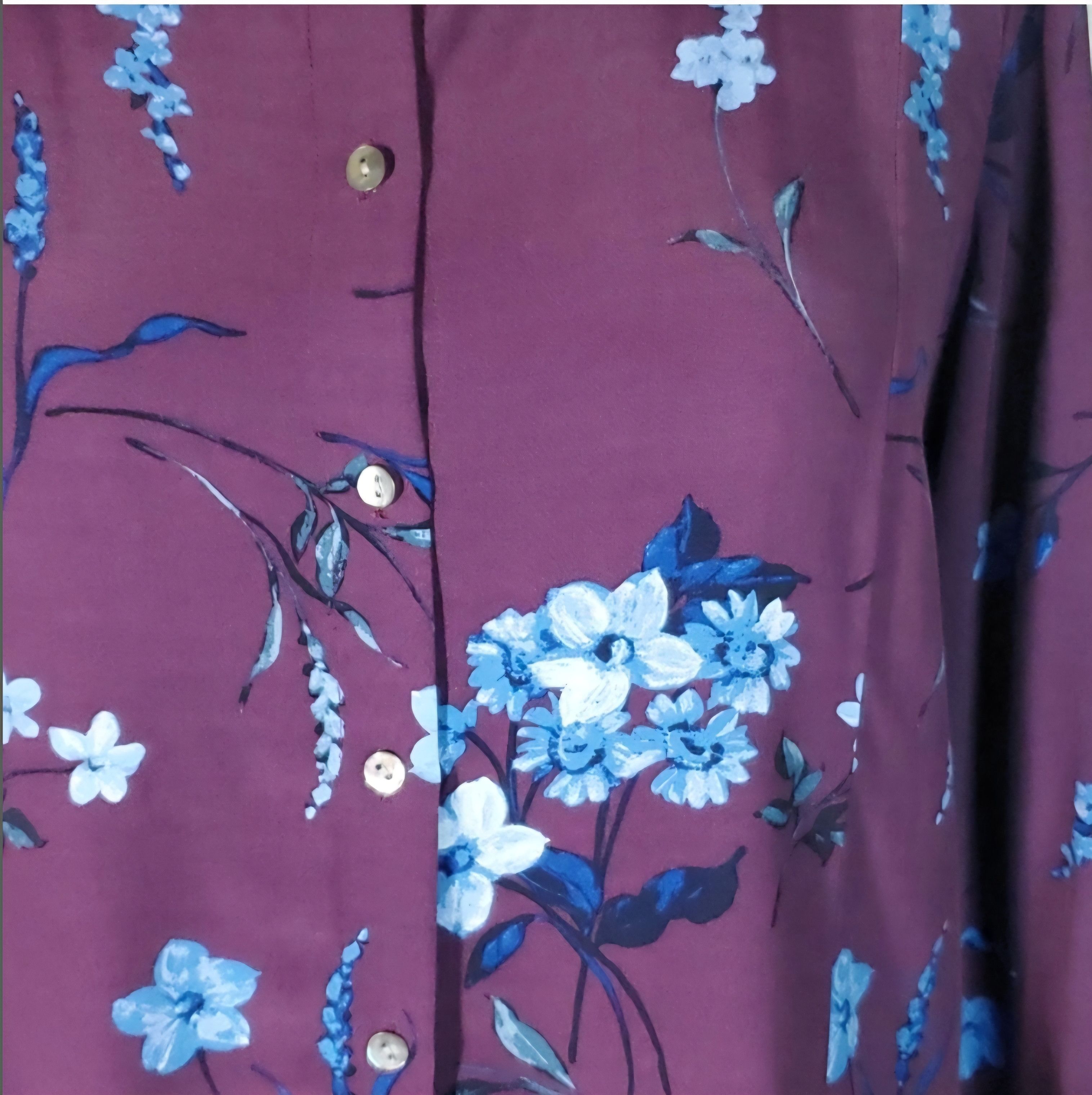 J. Jill J. Jill Size M Tunic Top Blouse Button Down Purple Blue Size M / US 6-8 / IT 42-44 - 7 Thumbnail