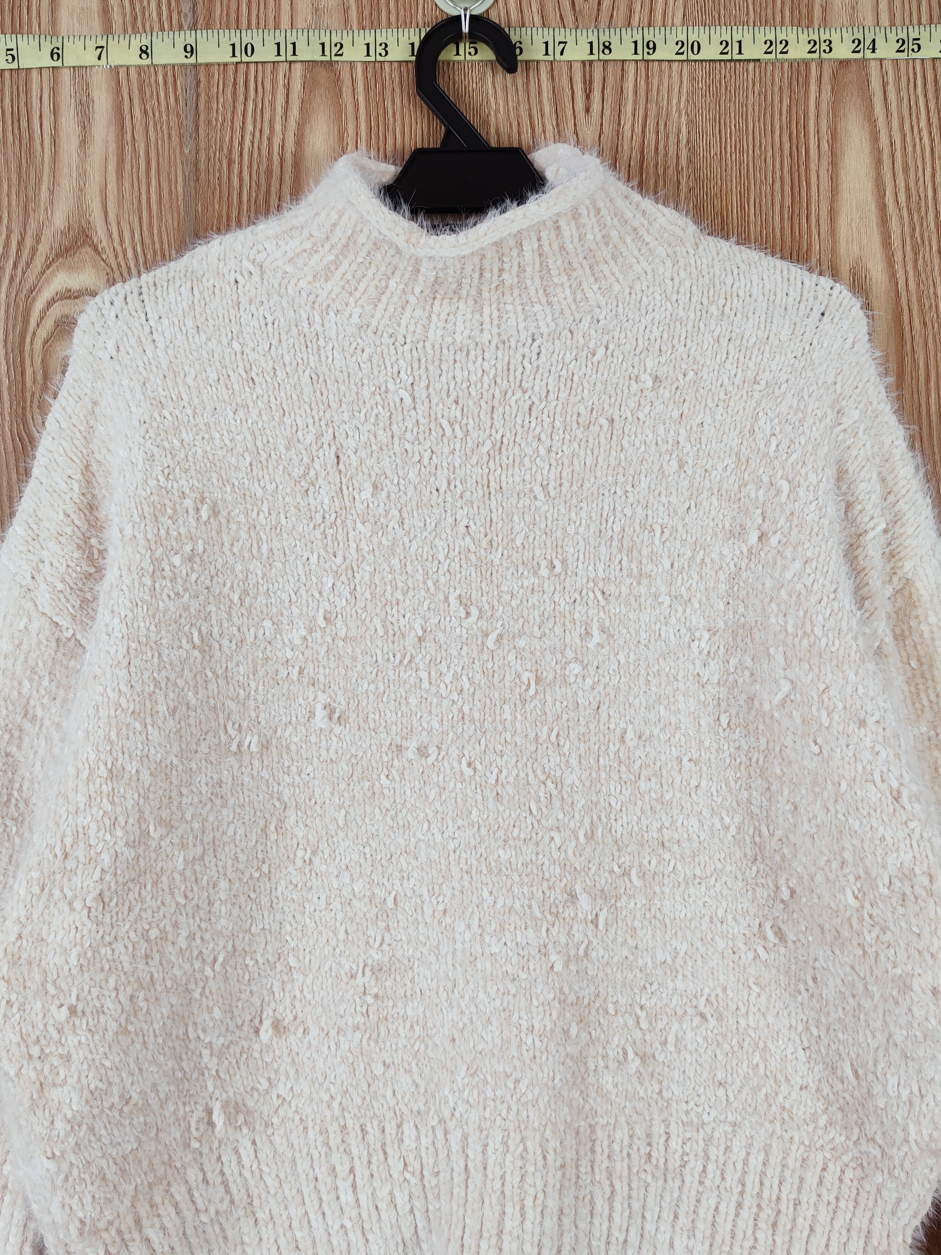 Japanese Brand × Vintage Pigment Cream Shag Shaggy Fur Mohair Knitwear #W759 Size S / US 4 / IT 40 - 2 Thumbnail
