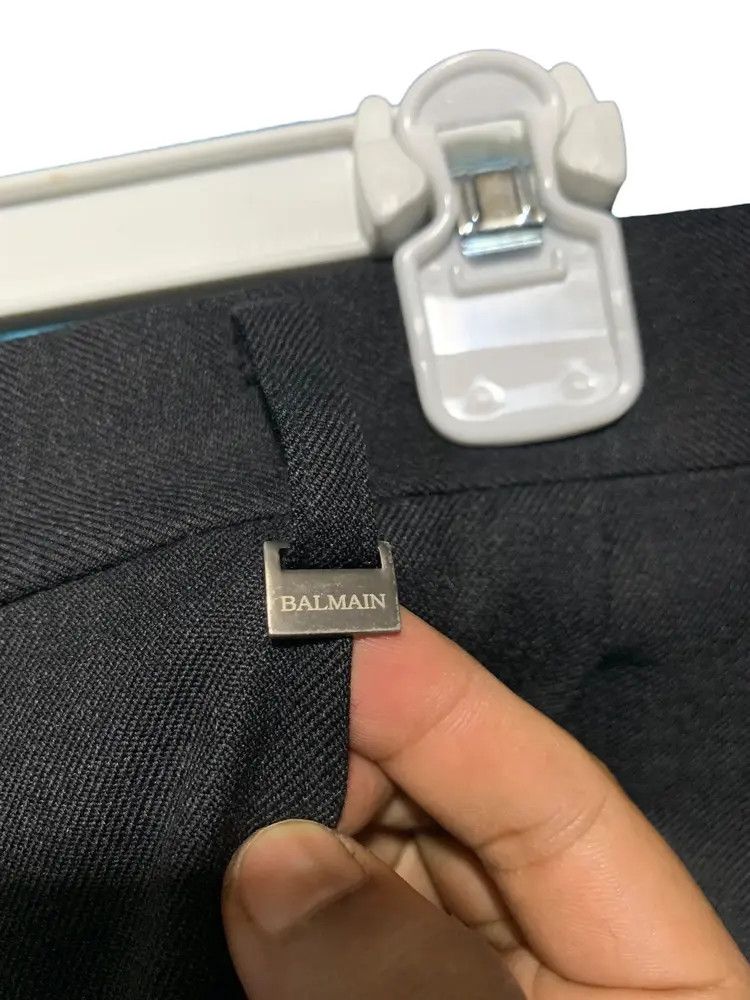 Balmain 2000s BALMAIN PARIS pleated baggy trouser dark grey Size US 30 / EU 46 - 3 Thumbnail