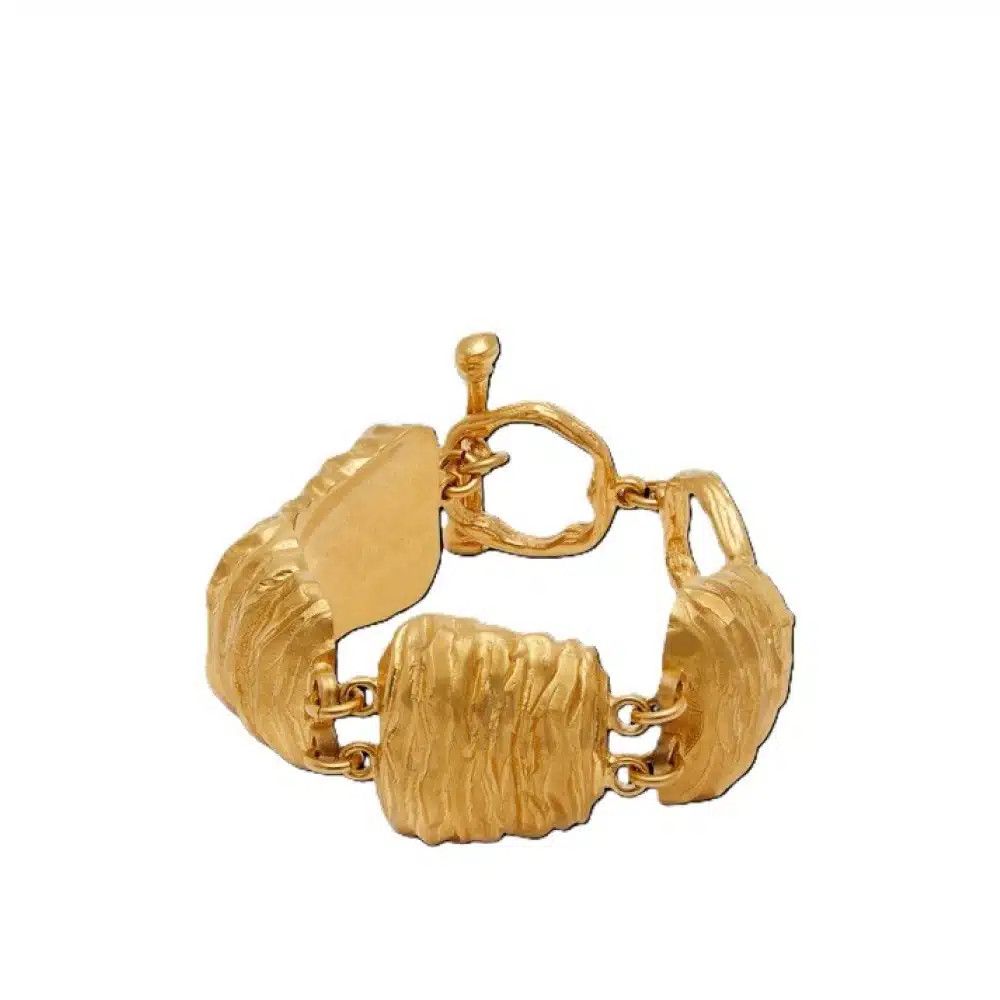 o1loc1c1025 JW026 Size: OS / Brass Moon Bracelet in Gold
