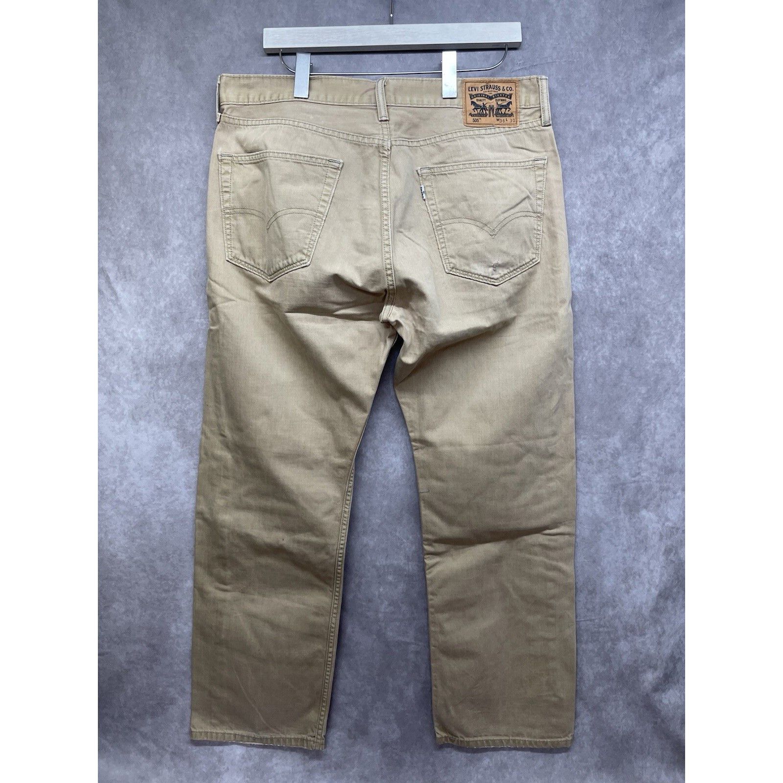 Levi's MEN'S LEVI JEANS 505 36x30 Regular Fit Straight Leg Eco Ease Size US 36 / EU 52 - 2 Thumbnail