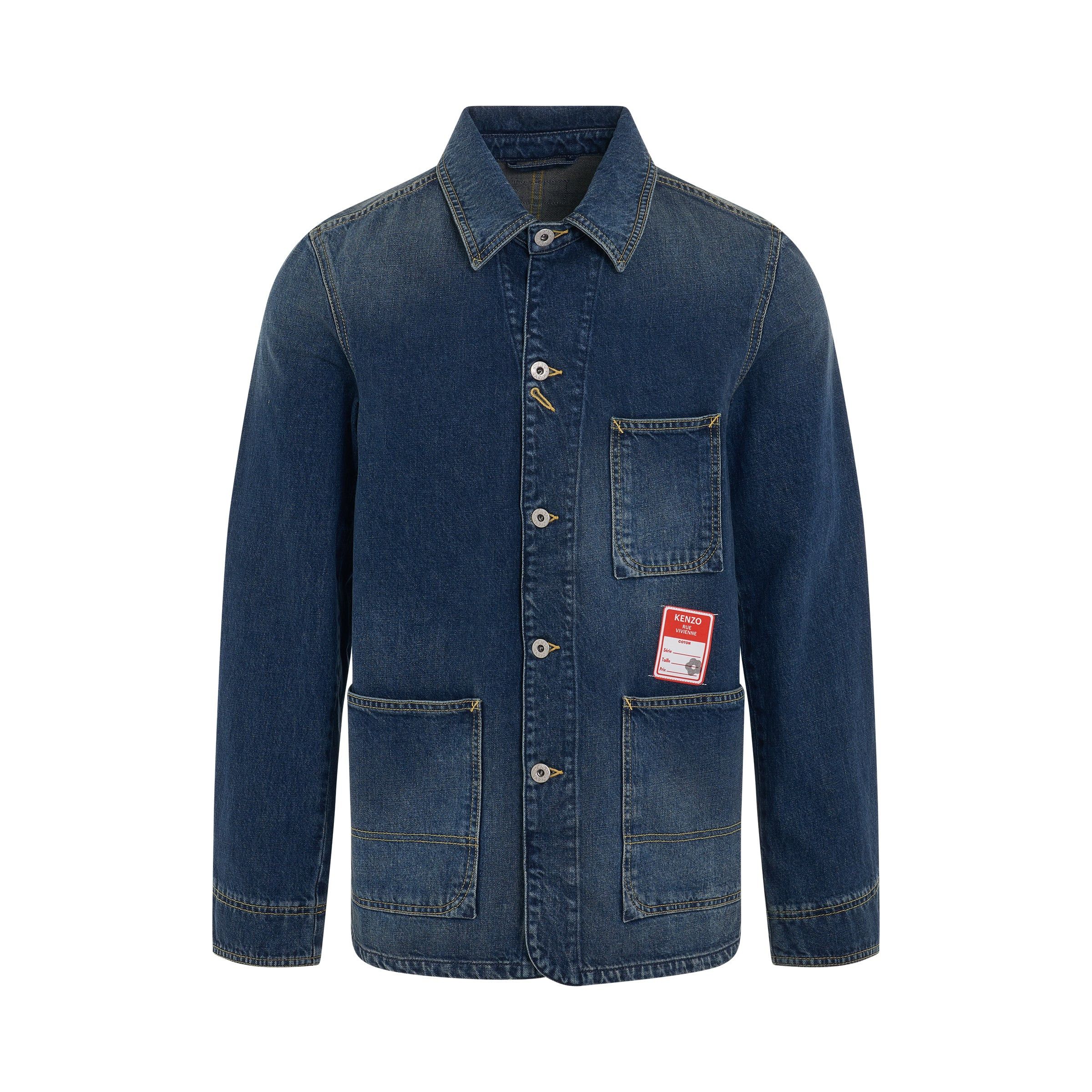 Kenzo o1mris0824 Denim Jacket in Stone Blue Size US M / EU 48-50 / 2 - 1 Thumbnail