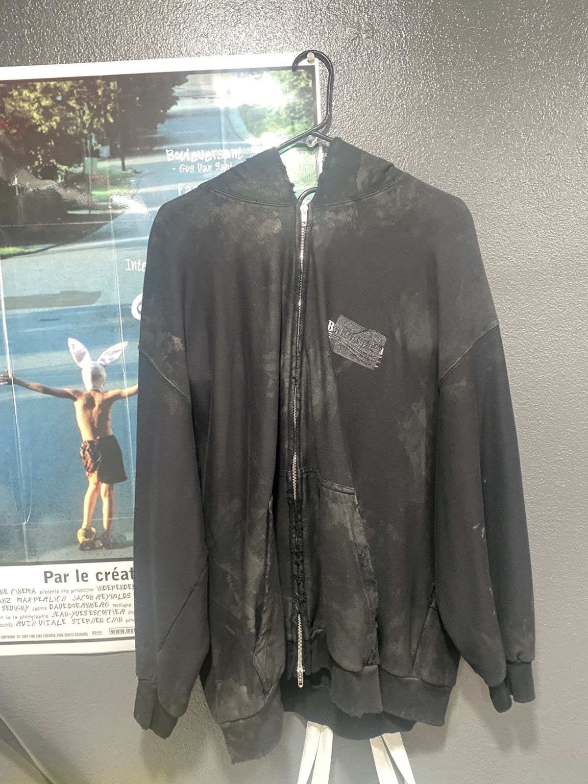 Balenciaga Winter 22 Destroyed Small Fit Gaffer Zip Hoodie NWT (XXL) Size US XXL / EU 58 / 5 - 14 Thumbnail