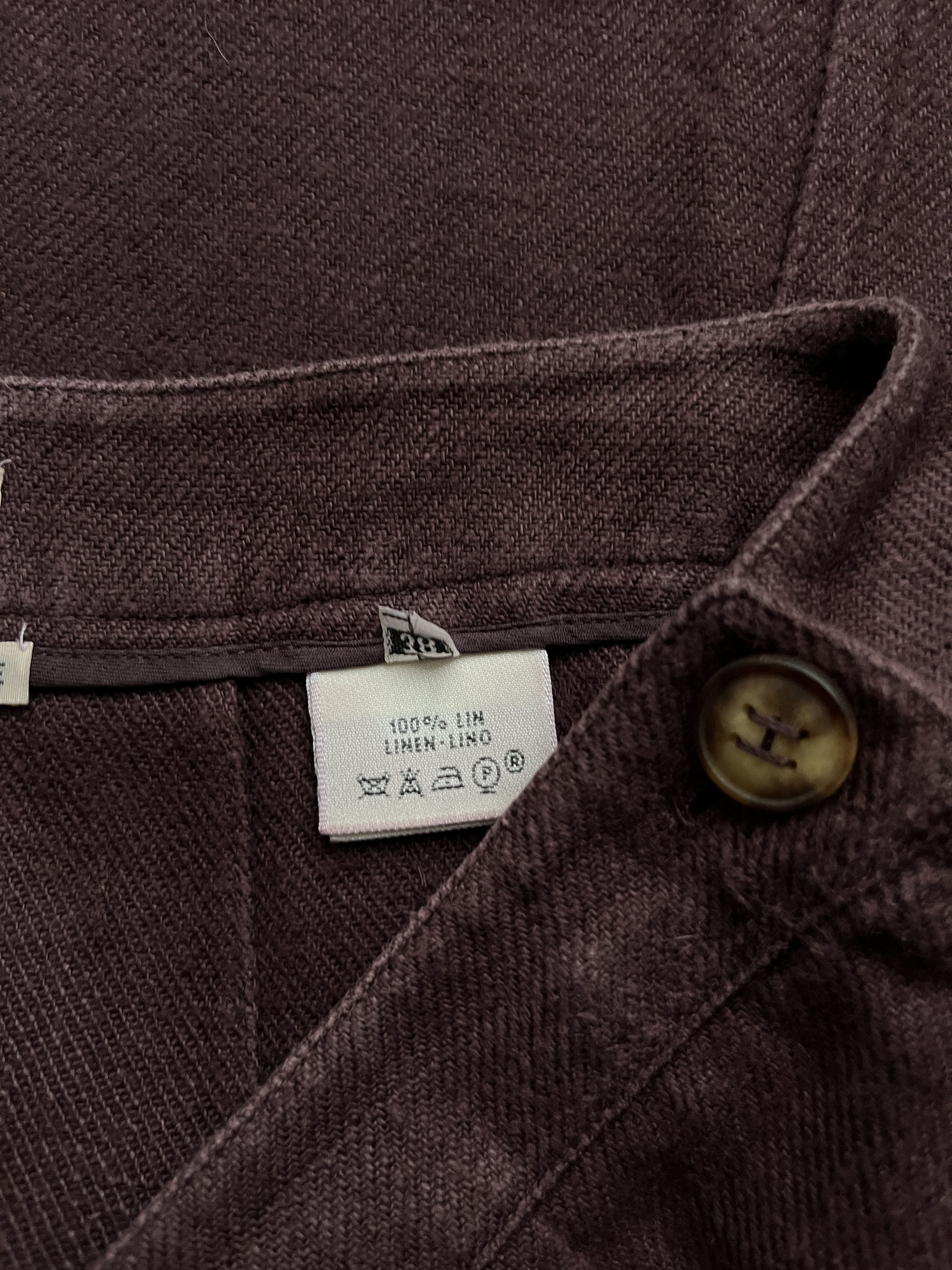 Hermes ⚡️QUICK SALE⚡️Hermes Margiela Burgundy Linen Skirt Size 27" / US 4 / IT 40 - 4 Thumbnail