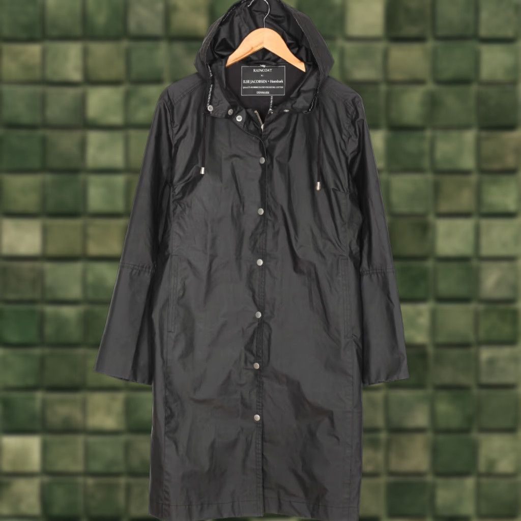 Ilse Jacobsen VINTAGE ILSE JACOBSEN RAINCOAT Hooded Waterproof Coat Women Size L MJ5917 Size L / US 10 / IT 46 - 1 Thumbnail