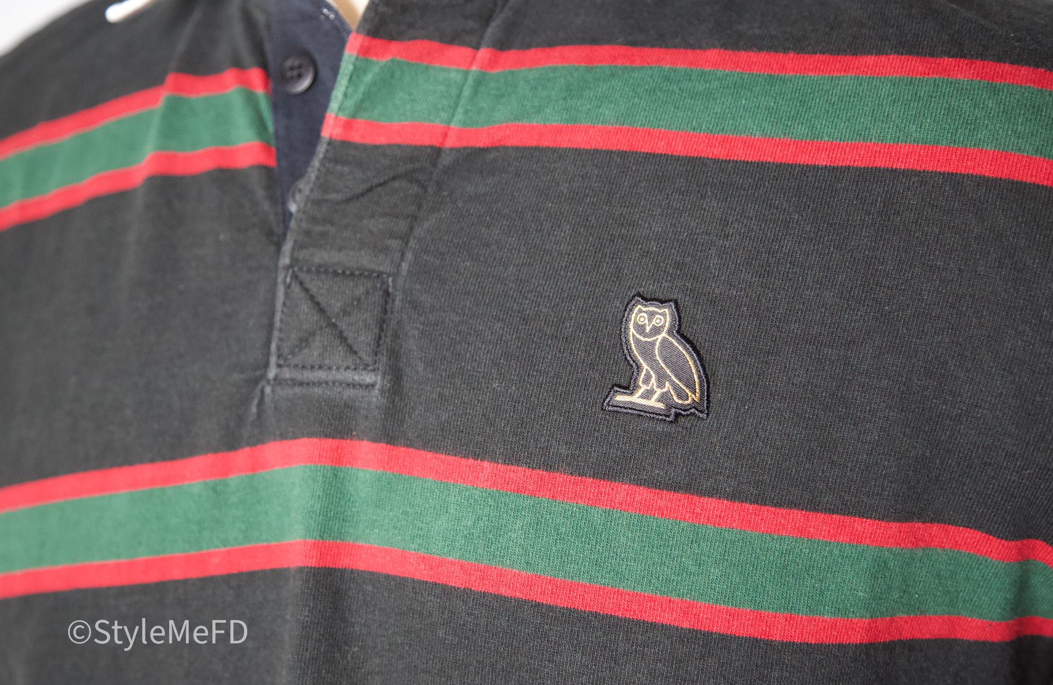 October's Very Own Men's OVO Black & Gold Polo Shirt w Owl Logo Size US M / EU 48-50 / 2 - 5 Thumbnail
