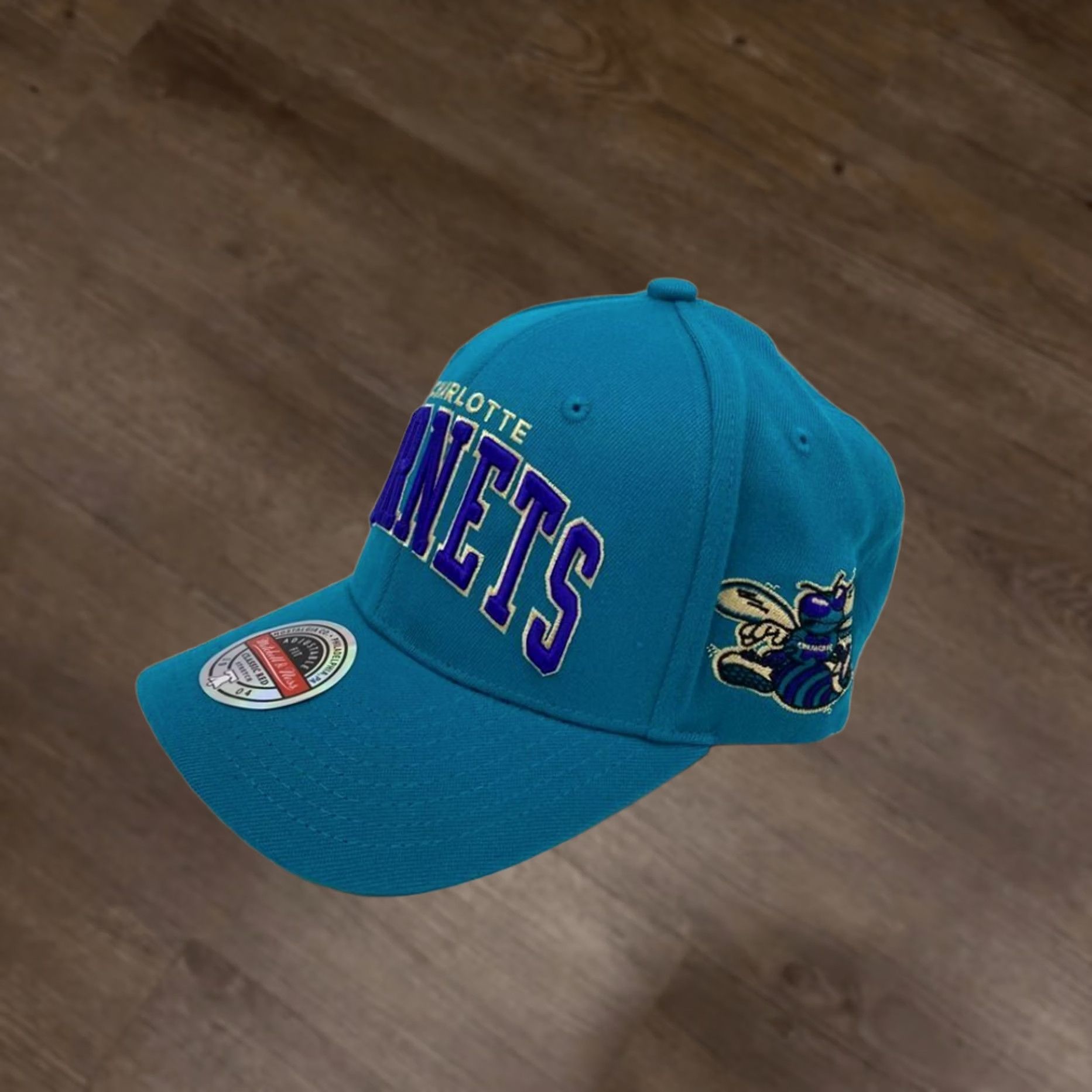 Mitchell & Ness Mitchell Ness Charlotte Hornets Teal Baseball Cap NBA Basketball Hat Unisex Adults Adjustable Twill Polyester Hat Cap Size ONE SIZE - 1 Thumbnail