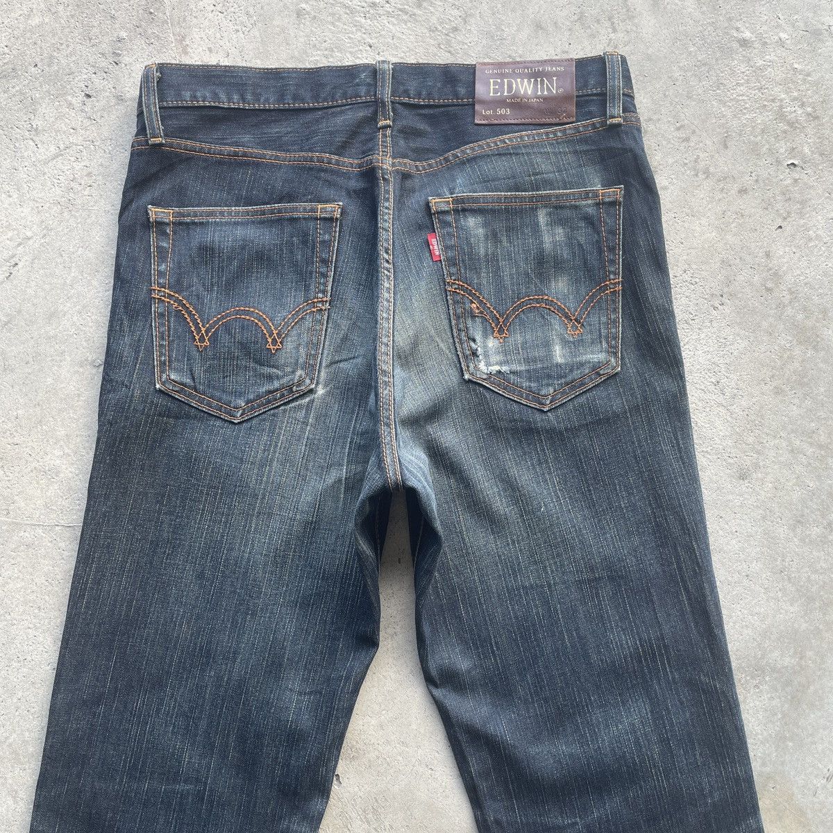 Edwin × Japanese Brand × Jean Vintage Edwin Made In Japan Dark Blue Faded Jeans Pants W33 Size US 33 - 10 Thumbnail
