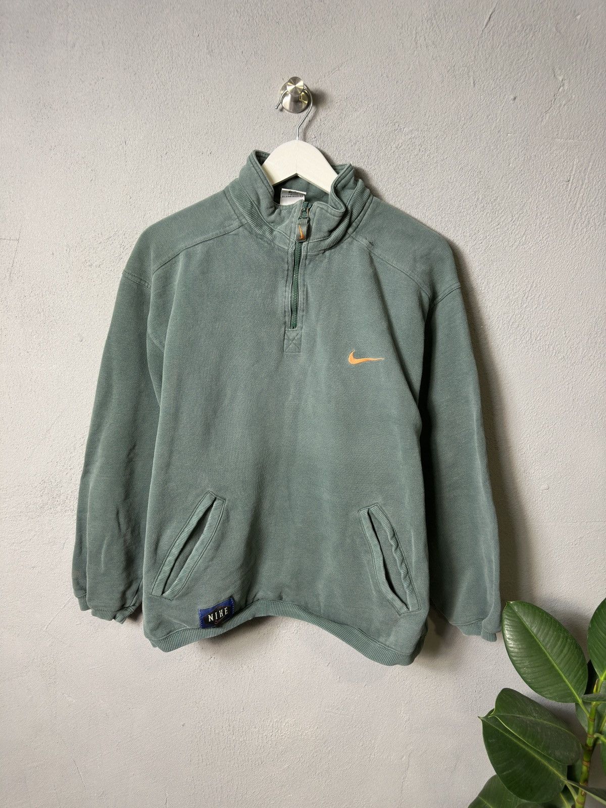 Nike Nike Vintage 90s1/4 Zip Jumper Sweatshirt Small and Big Logo Size US M / EU 48-50 / 2 - 2 Thumbnail