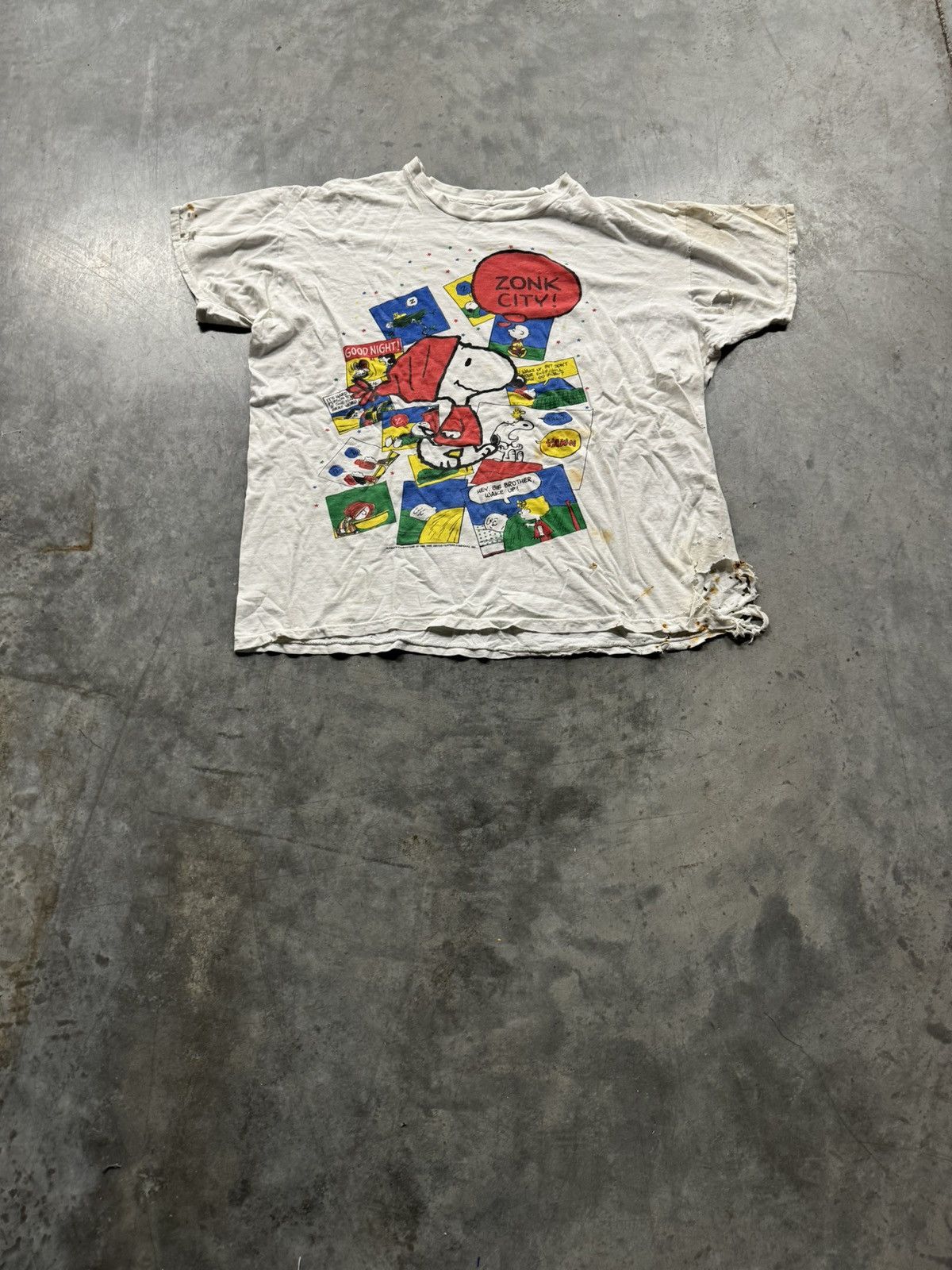 Vintage 70s Peanuts Snoopy Zonk City Tee