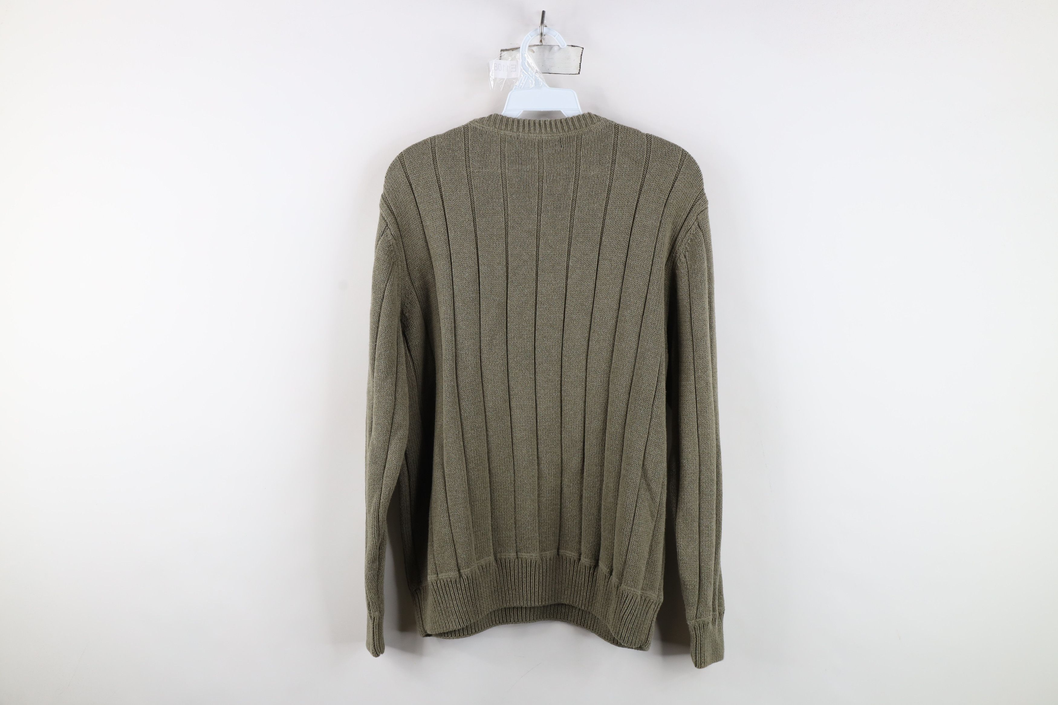 Vintage Vintage 90s Streetwear Chunky Ribbed Knit Sweater Green Size US M / EU 48-50 / 2 - 9 Thumbnail