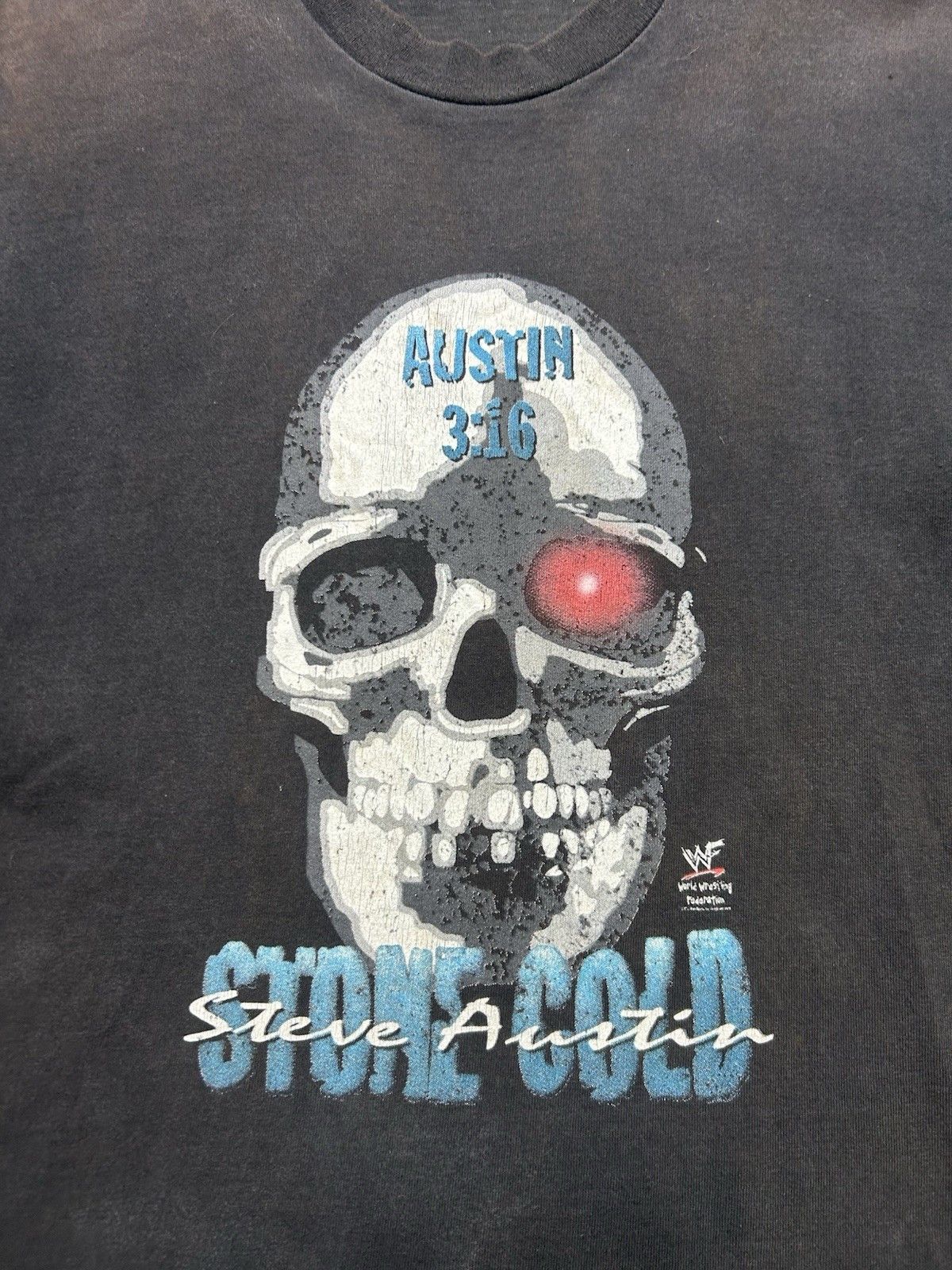 Vintage 90s t shirt stone cold Steve Austin WWF terminator skull M/L Size US M / EU 48-50 / 2 - 2 Thumbnail