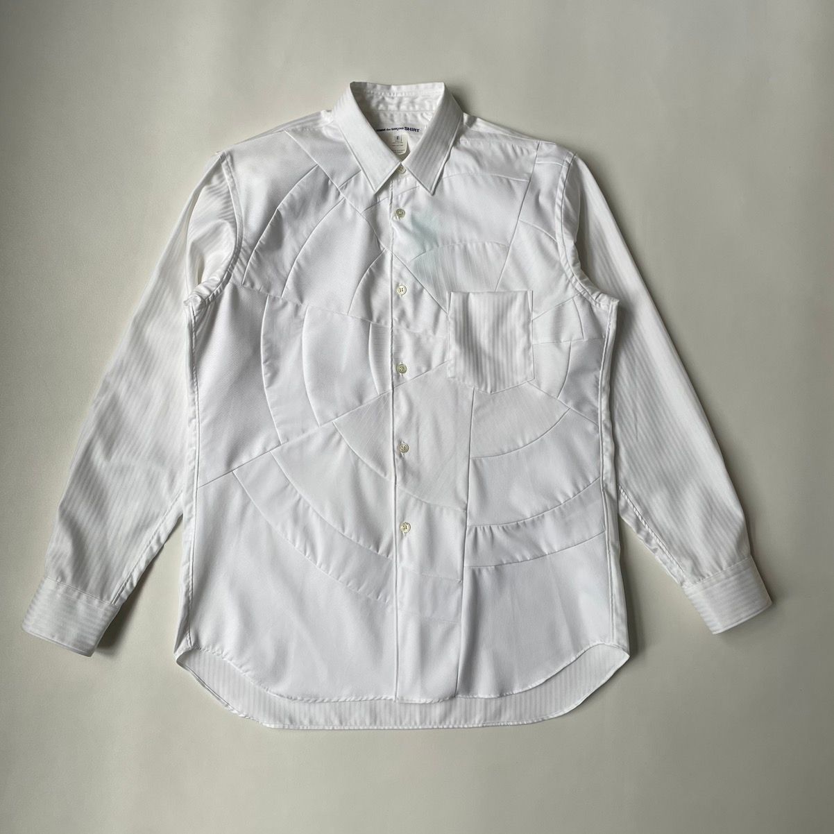 Pre-owned Comme Des Garçons ‘spiderweb Patchwork' Shirt In White
