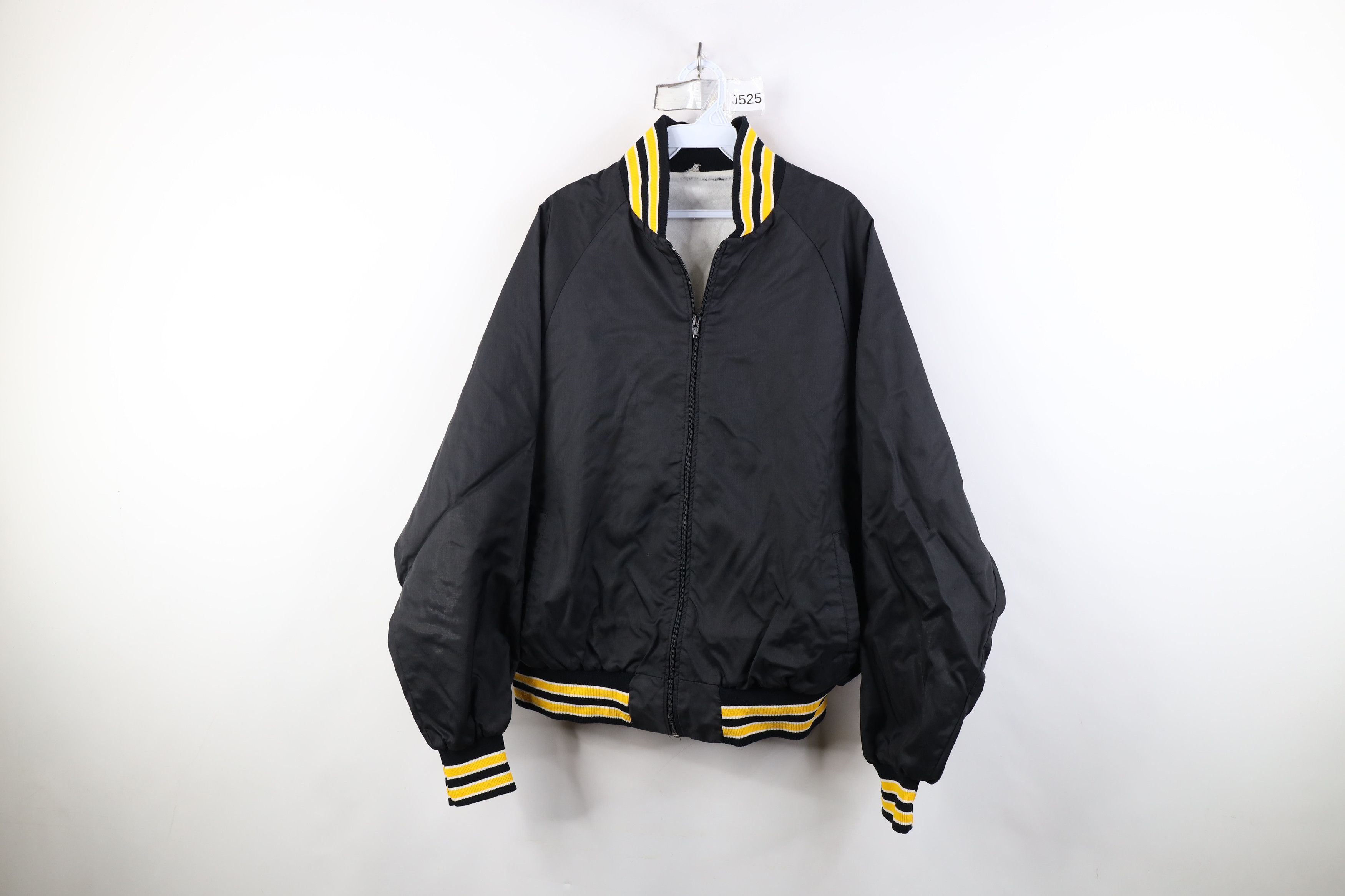 Vintage Vintage 80s 90s Streetwear Lined Satin Bomber Jacket Striped Size US XL / EU 56 / 4 - 1 Thumbnail