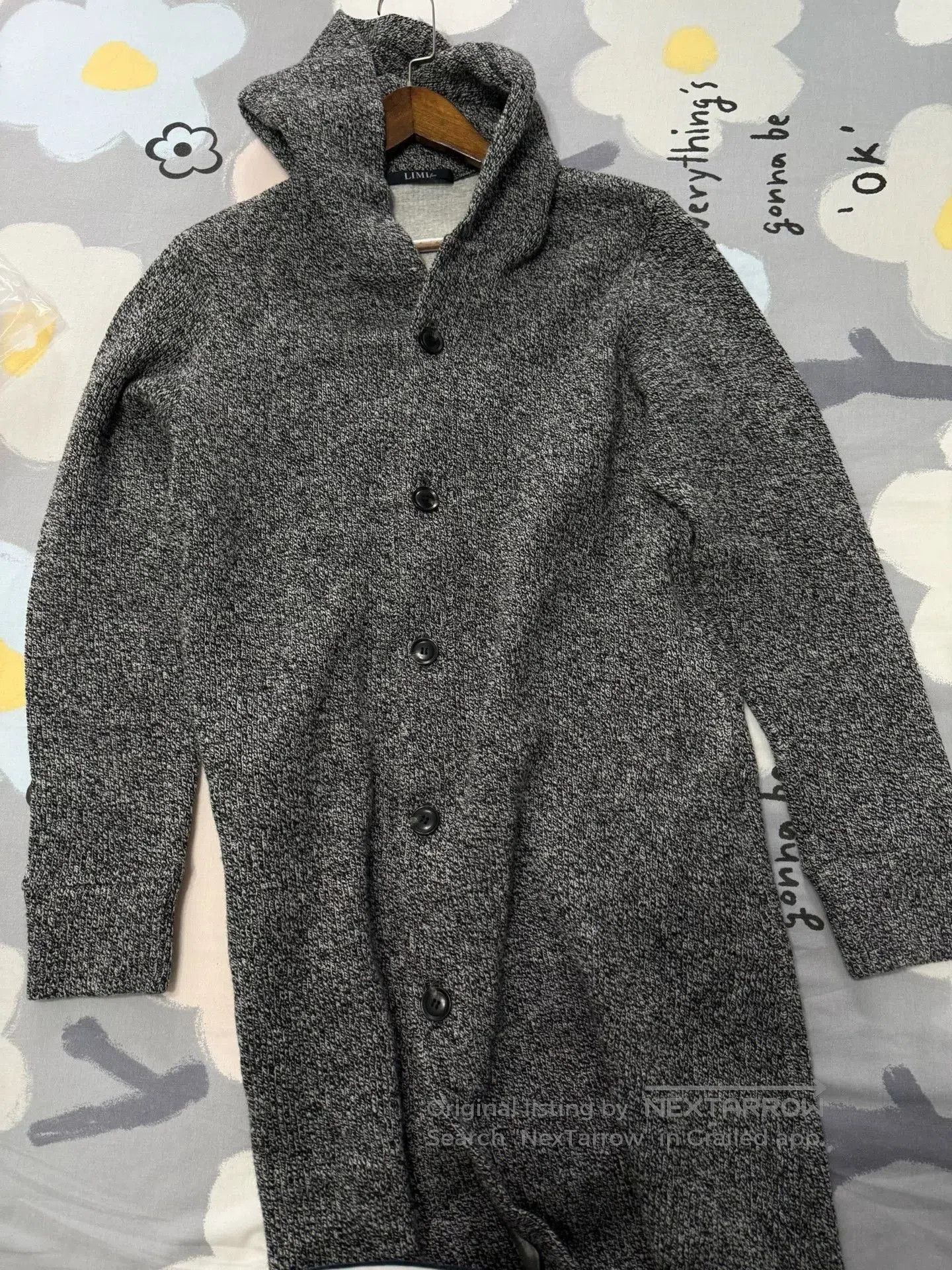 Limi Feu Long Hooded Wool Blend Cardigan Coat. Size M / US 6-8 / IT 42-44 - 7 Thumbnail