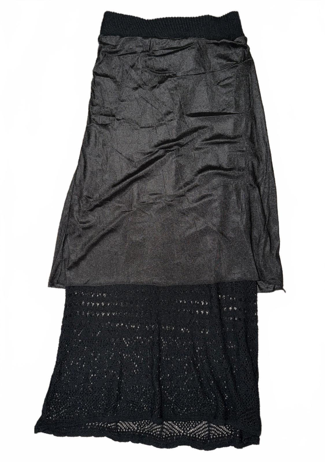 The Unbranded Brand Unbranded Knit Patterned Skirt in Black (SMALL) Size 28" / US 6 / IT 42 - 5 Thumbnail
