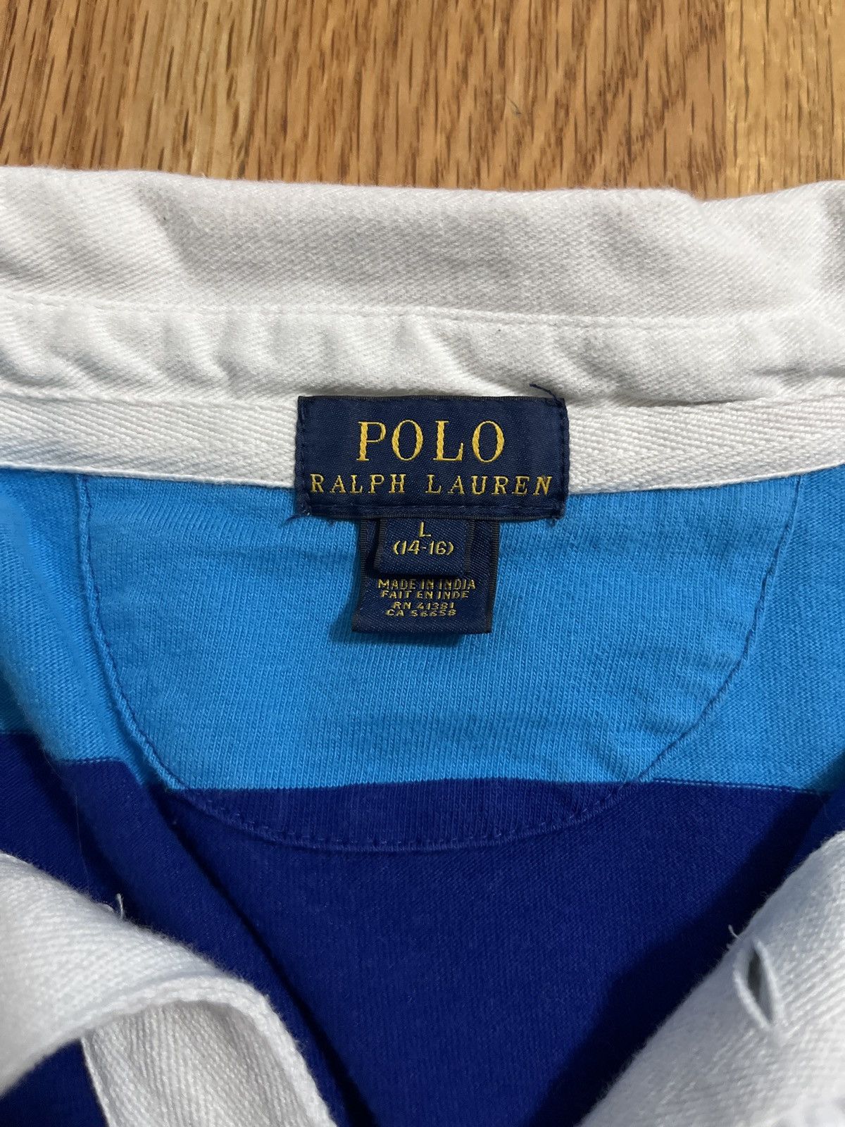 Polo Ralph Lauren Light blue striped dark blue long sleeve Size US M / EU 48-50 / 2 - 4 Thumbnail