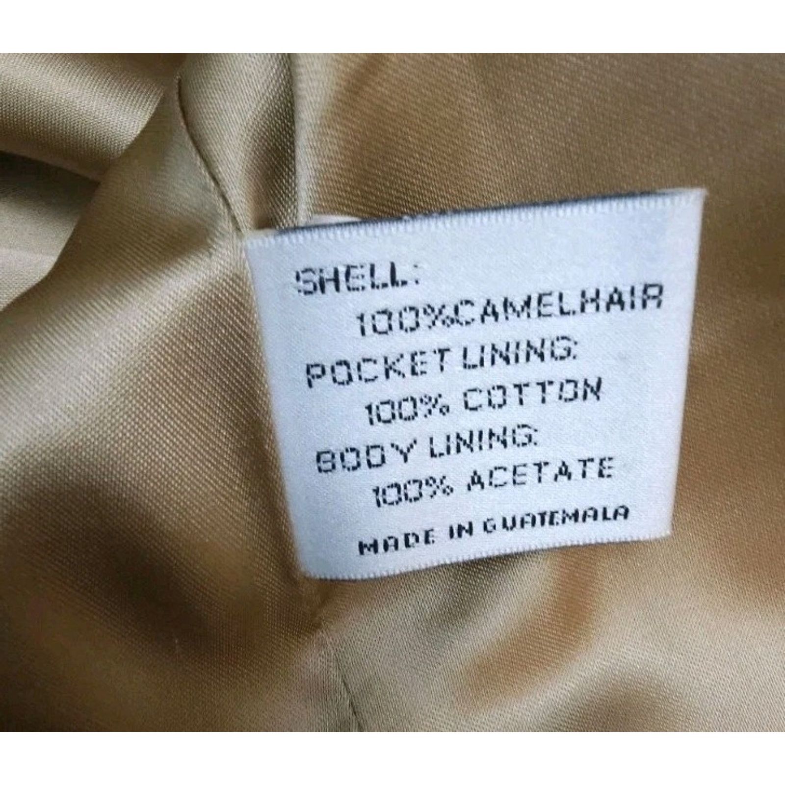 Other Larry Levine Design 100% Pure Camel Hair Cashmere Coat 14 Size L / US 10 / IT 46 - 8 Thumbnail