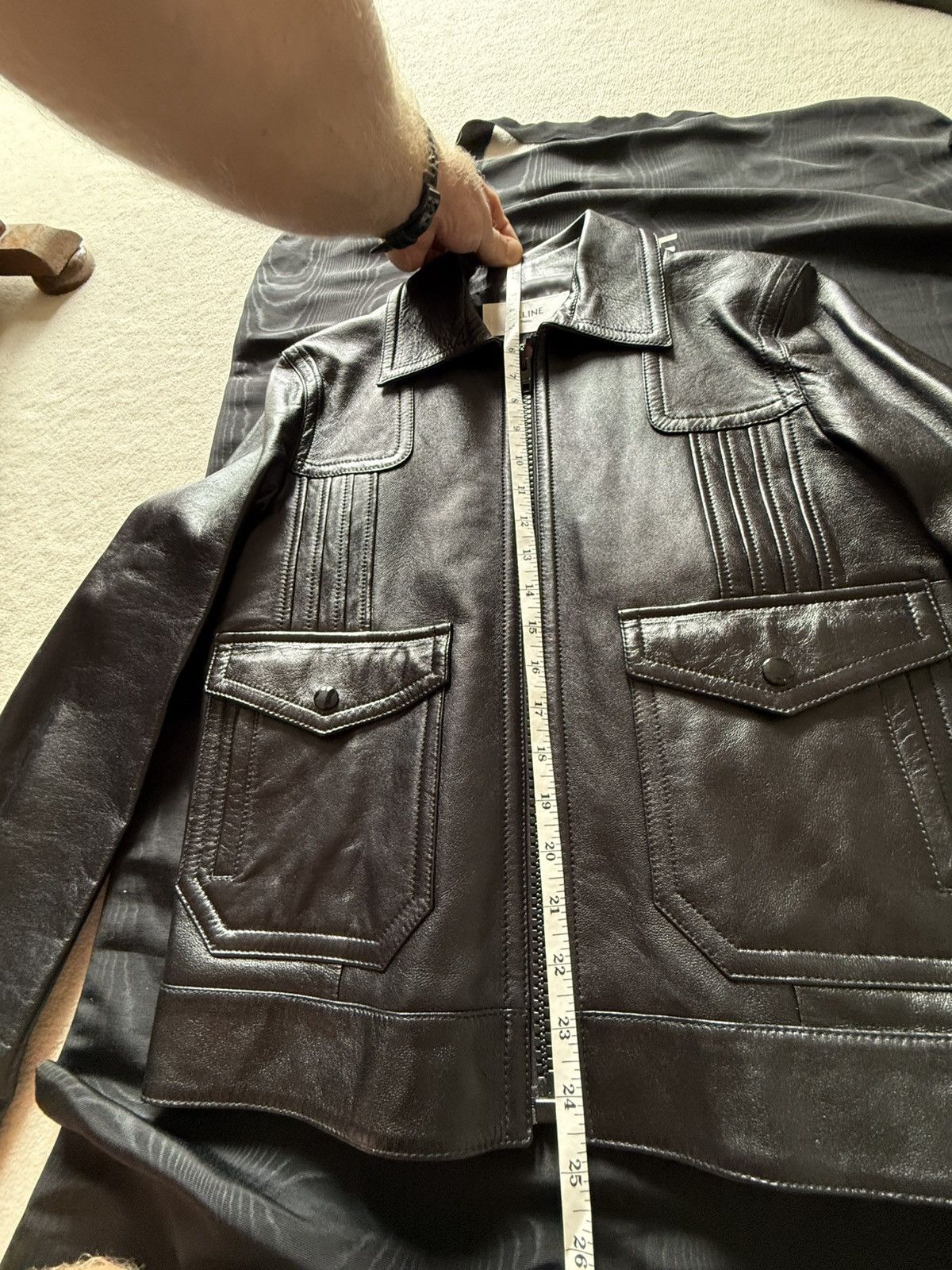 Celine Celine Paul blouson leather aviator jacket Hedi Slimane 44 Size US S / EU 44-46 / 1 - 15 Thumbnail