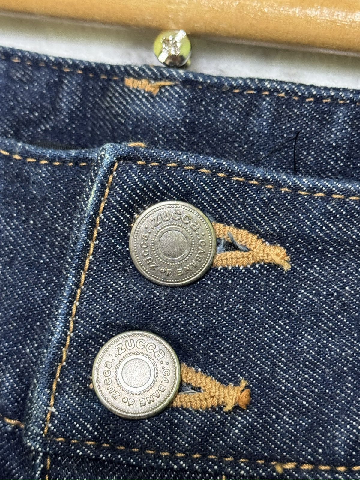 CABANE de ZUCCa Zucca Indigo Denim Jeans Slim Thigh Flared Leg Drop Crotch Size US 28 / EU 44 - 7 Thumbnail