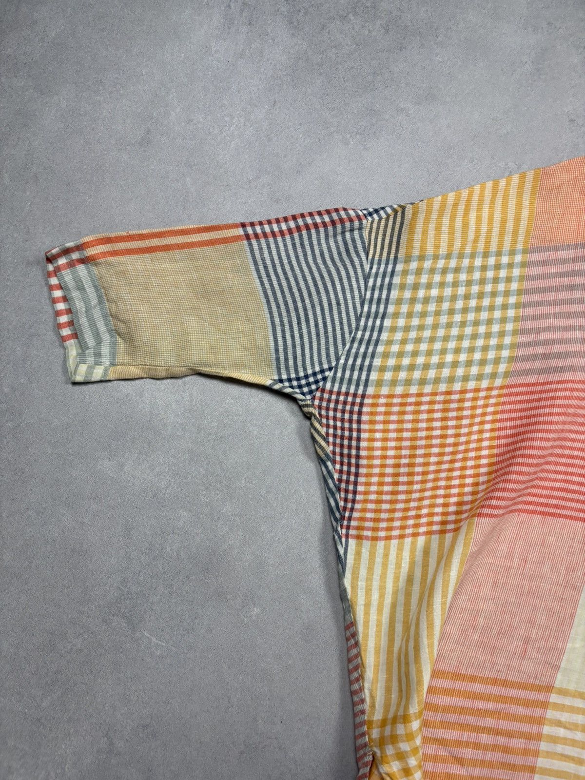 OSKA Oska Linen Patchwork Oversized Blouse Multicolor Check Shirt Size S / US 4 / IT 40 - 5 Thumbnail