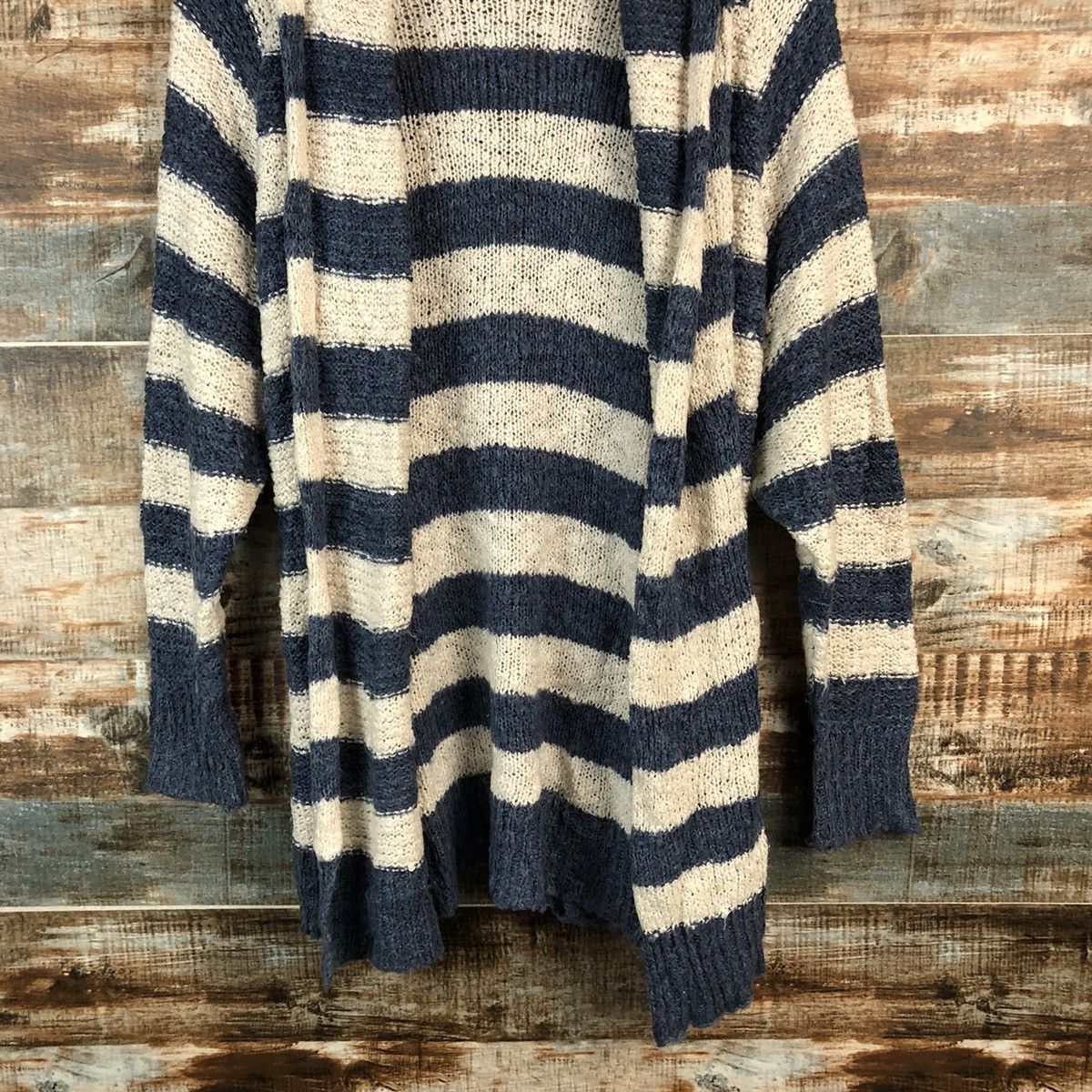 Japanese Brand × OVER THE STRiPES Lung Grind Stripe Blue like cobain Knitwear #A2491 Size M / US 6-8 / IT 42-44 - 3 Thumbnail