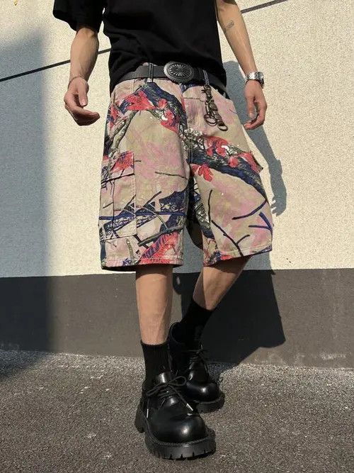 Japanese Brand VINTAGE RETRO 90s drip street shorts jorts Size US 36 / EU 52 - 1 Thumbnail