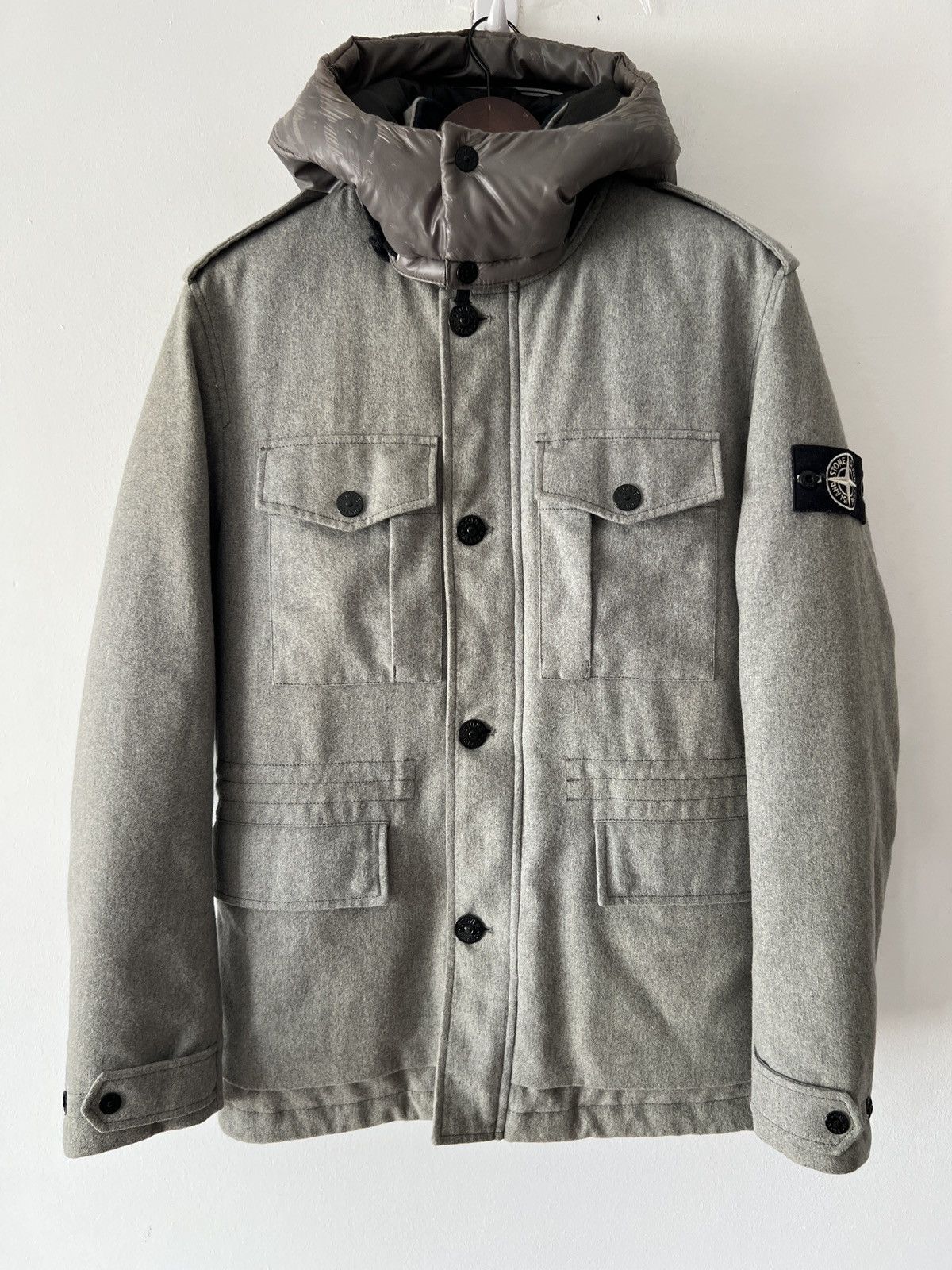 Stone Island 🔥🔥 Stone Island Grey Wool Blend Ice Jacket Size US M / EU 48-50 / 2 - 3 Thumbnail