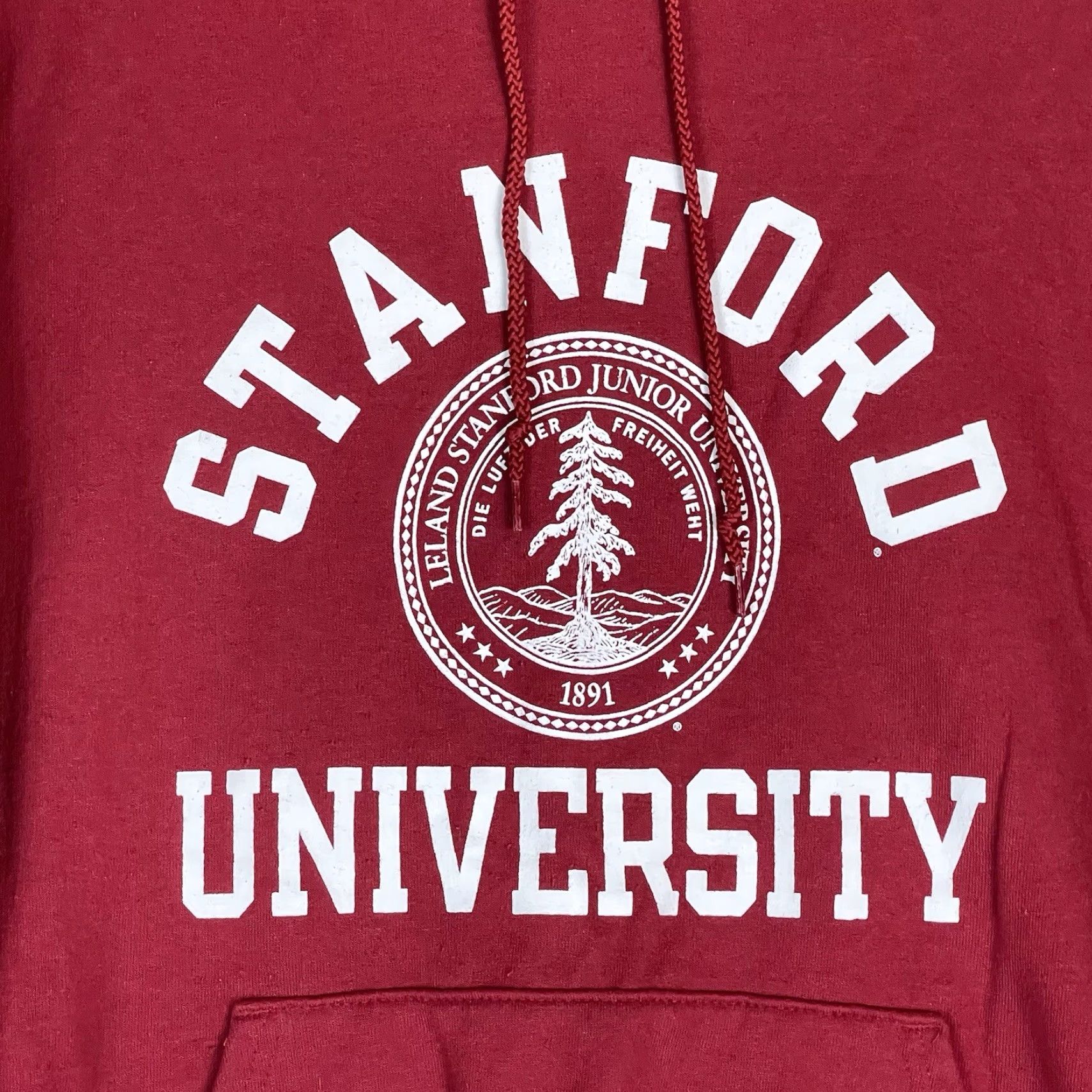 Champion Champion Hoodie Mens S Red Stanford University Print ECO Fleece Sweatshirt Size US S / EU 44-46 / 1 - 3 Thumbnail