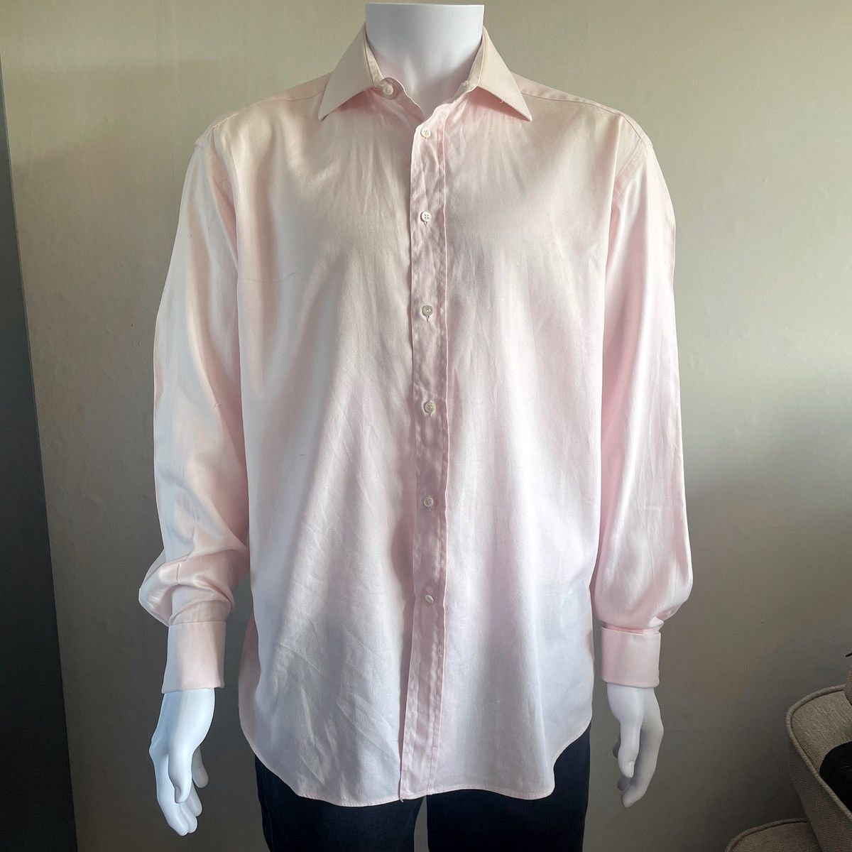 Canali Canali French Cuff Pink Dress Shirt Size US L / EU 52-54 / 3 - 1 Thumbnail