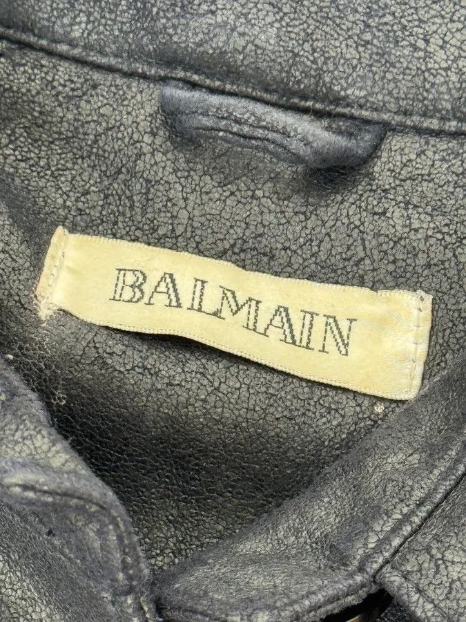 Balmain Balmain Navy Imperial Faux Leather Trench Coat Size US S / EU 44-46 / 1 - 10 Thumbnail