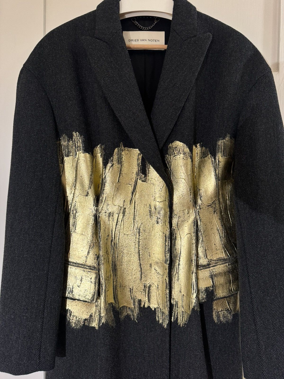 Dries Van Noten Dries Van Noten FW23 Hand Painted Foil Coat Size S / US 4 / IT 40 - 2 Thumbnail