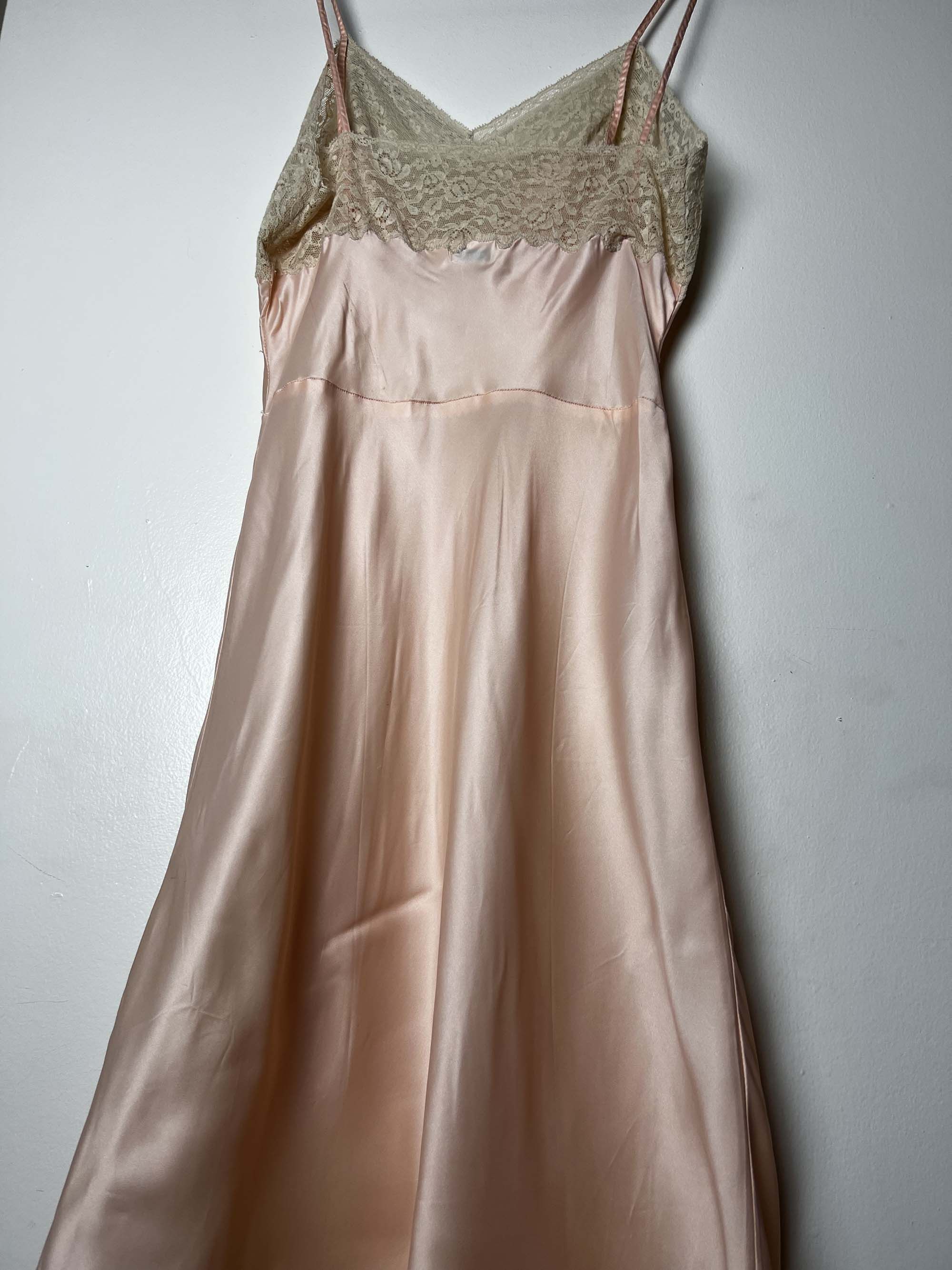 Vintage Vintage 1930's-1940's Tailored by Ro Jene Pink Rayon Slip Size ONE SIZE - 9 Thumbnail