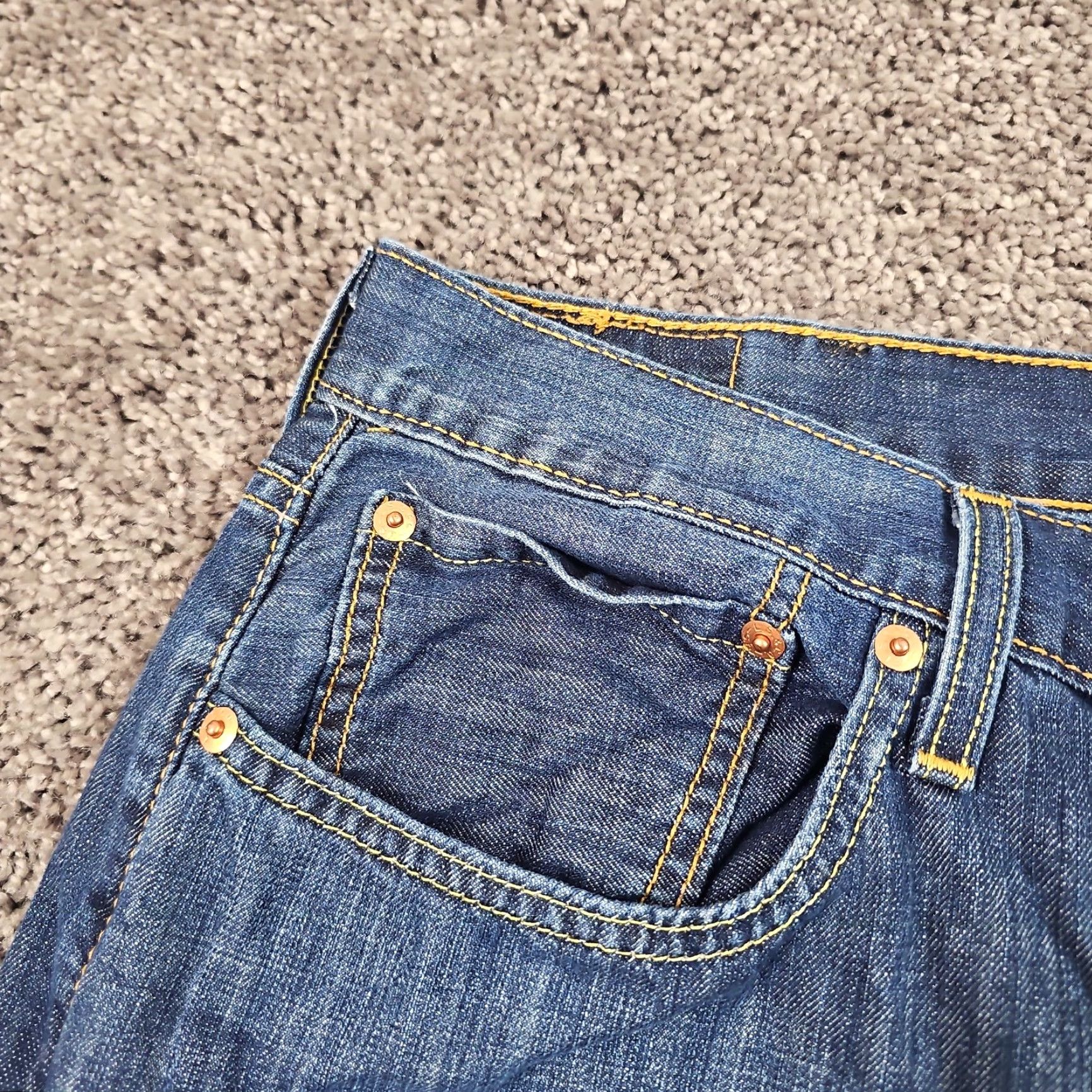 Levi's VINTAGE Levi's 527 Jeans Men Slim Straight Dark Wash 38 Regular 35x31 Blue Cotton Denim Mens Size US 35 - 3 Thumbnail