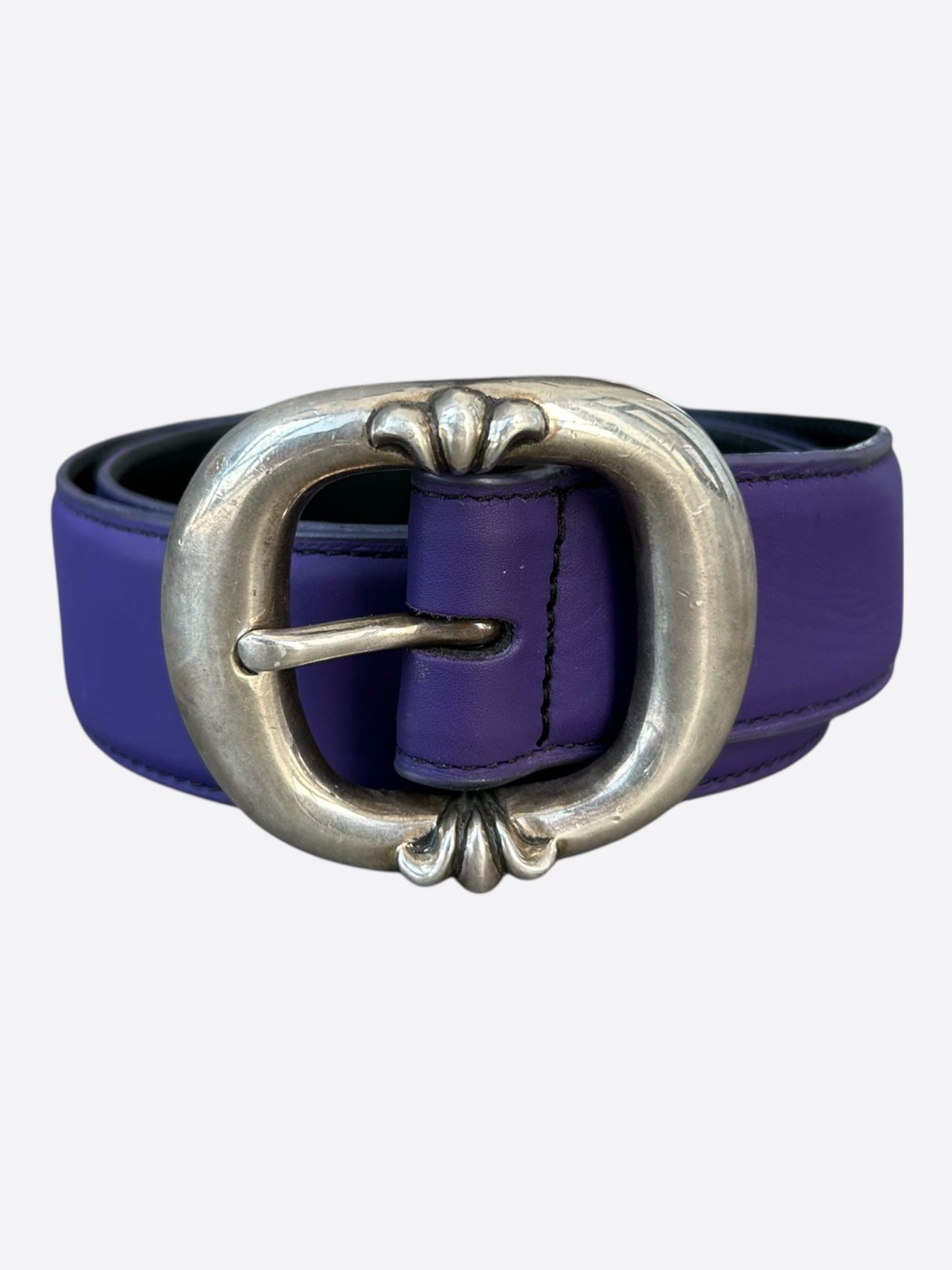 Chrome Hearts Chrome Hearts Purple & Silver Gunslinger Belt Size 30 - 1 Thumbnail