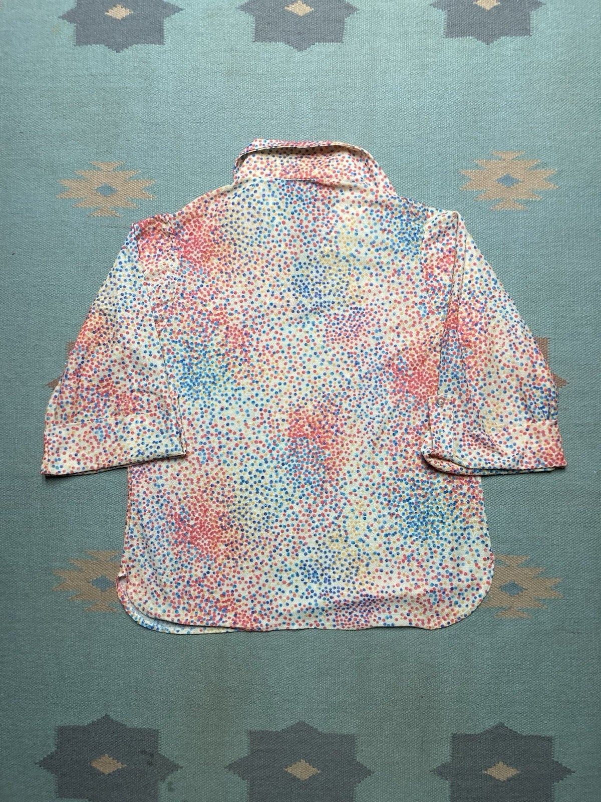 Vintage Vintage 70s shirt polka dot hippie boho rainbow women’s 18 Size L / US 10 / IT 46 - 6 Thumbnail