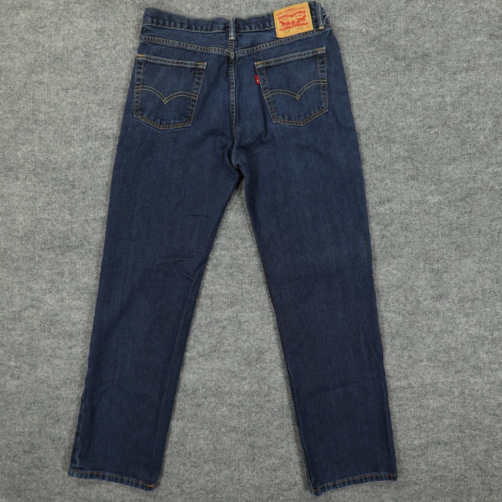 Levi's Levi's 514 Jeans Men 32x31 Blue Regular Straight Dark Wash 5-Pocket Logo Zipper Button Denim Cotton Blend Ancient Vintage Style? Size US 32 / EU 48 - 2 Thumbnail