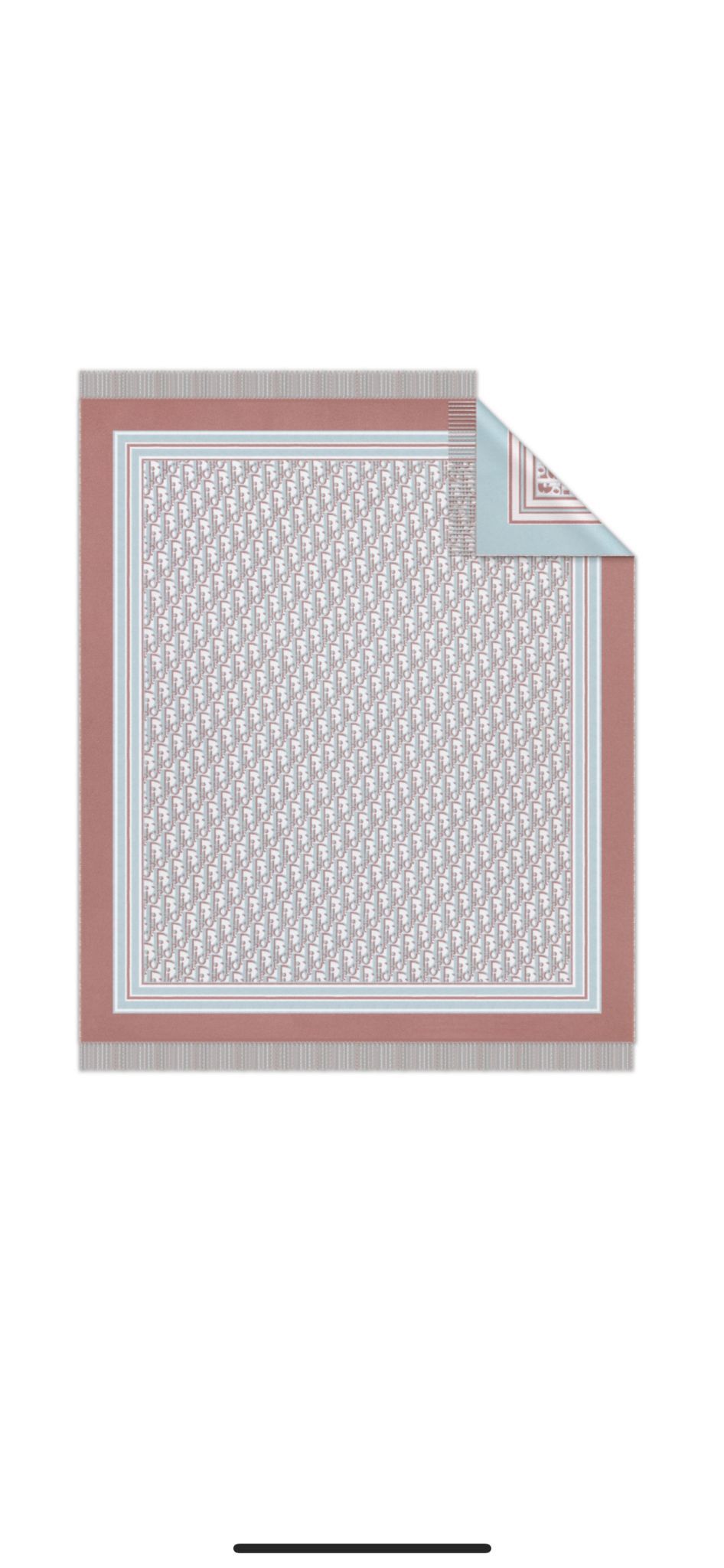 Dior o1w1db10924 Size: OS / Oblique Blanket in Plum/Light Gray Size ONE SIZE - 1 Thumbnail