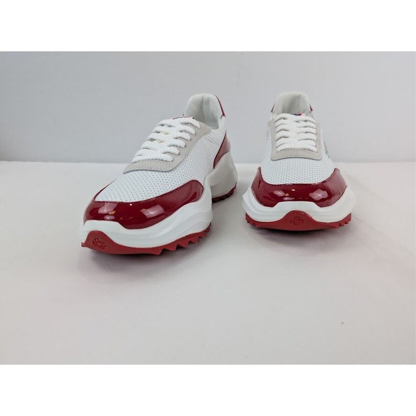 Casablanca o1rshd1 Leather Atlantis Sneaker in White / Red Size US 10.5 / EU 43-44 - 7 Thumbnail