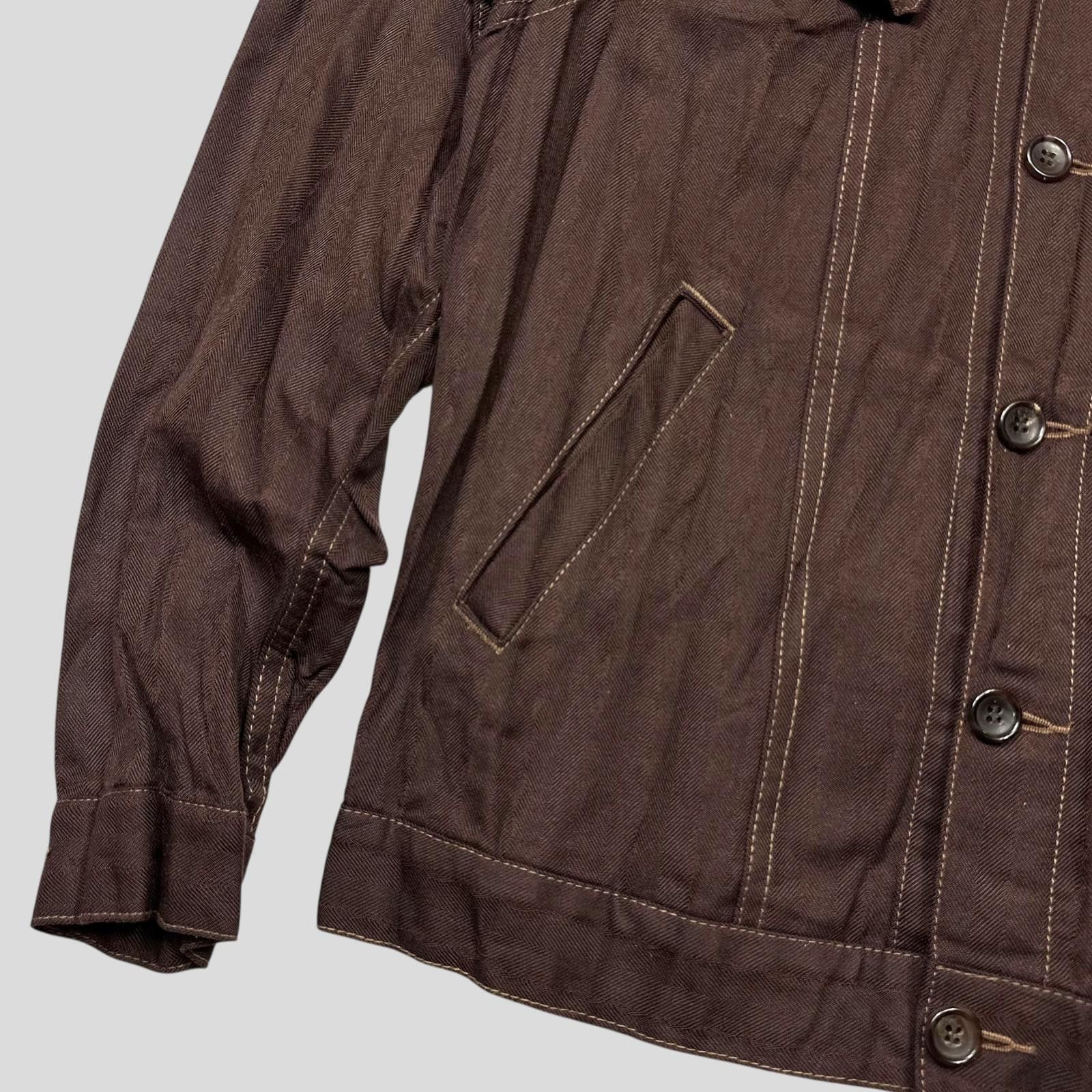 Comme des Garcons CDG Homme 2004 Crinkle Striped Work Jacket - L (M) Size US L / EU 52-54 / 3 - 7 Thumbnail