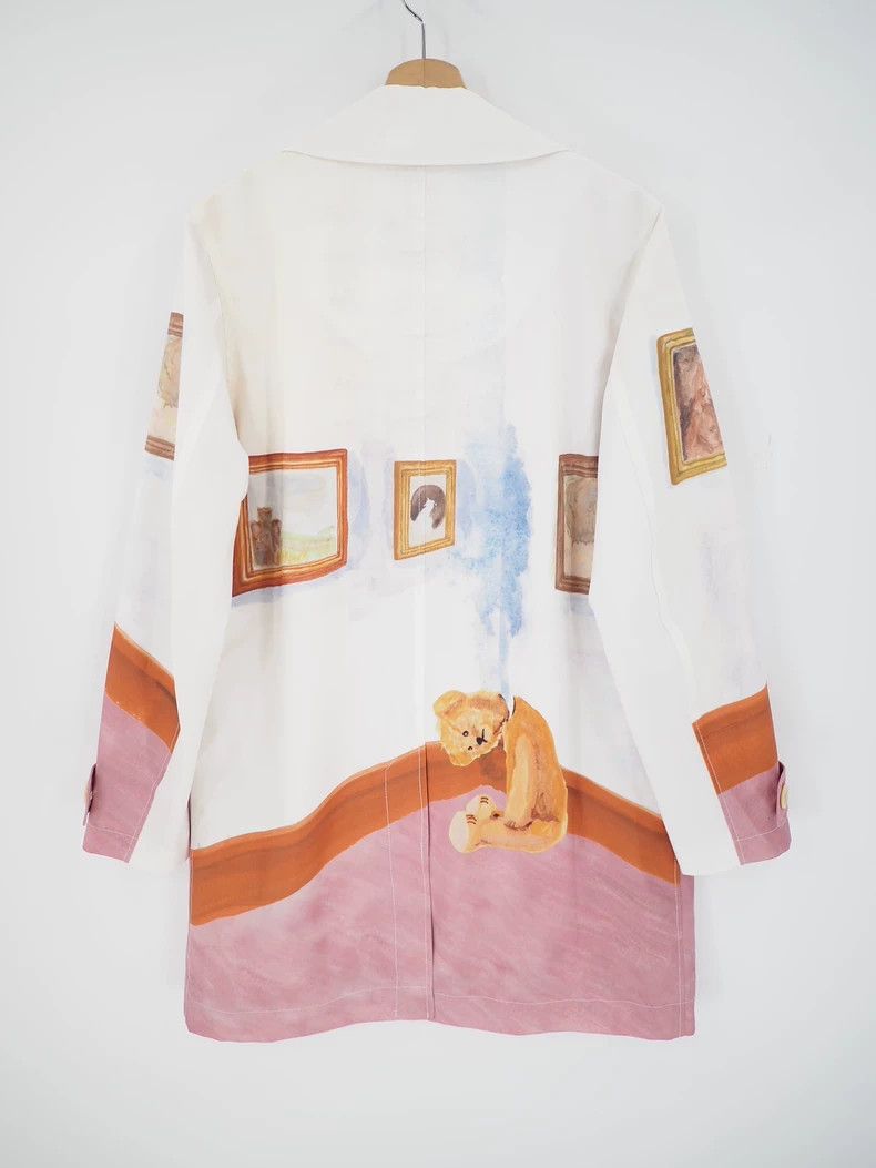 Undercover undercover FW17 White oil painting windbreaker coat 2502-Ne Size US M / EU 48-50 / 2 - 2 Thumbnail