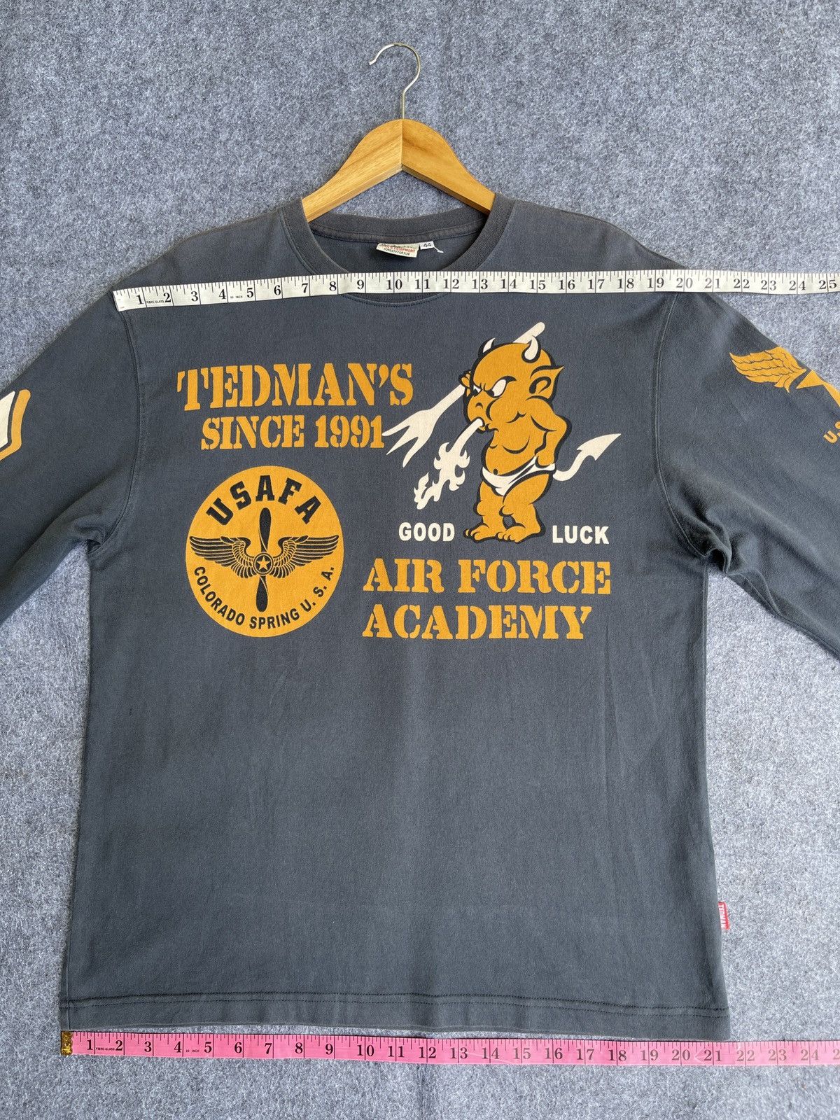 Japanese Brand Rare🔥Tedman Air Force Long Sleve T Shirt Size US L / EU 52-54 / 3 - 16 Thumbnail