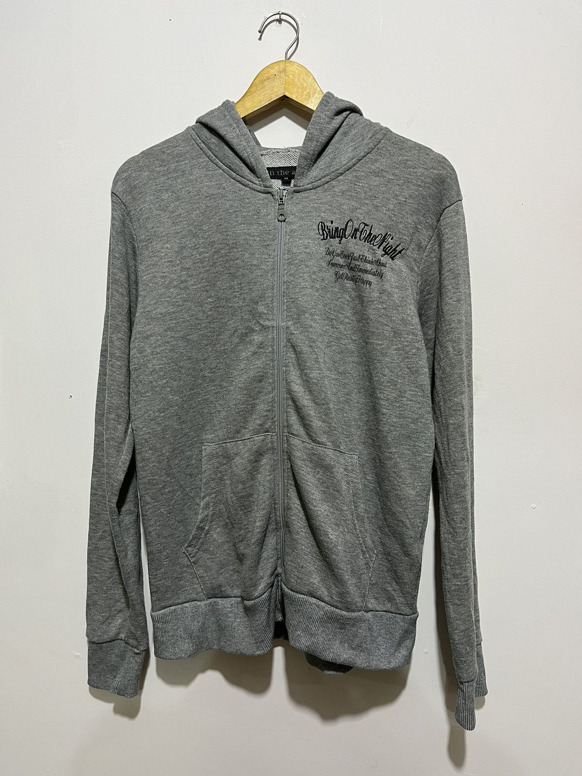 In the attic poem zip hoodie