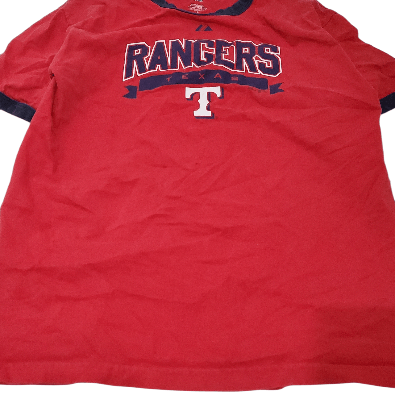 MLB 2010s Texas Rangers Ringer T-Shirt Size US L / EU 52-54 / 3 - 2 Thumbnail
