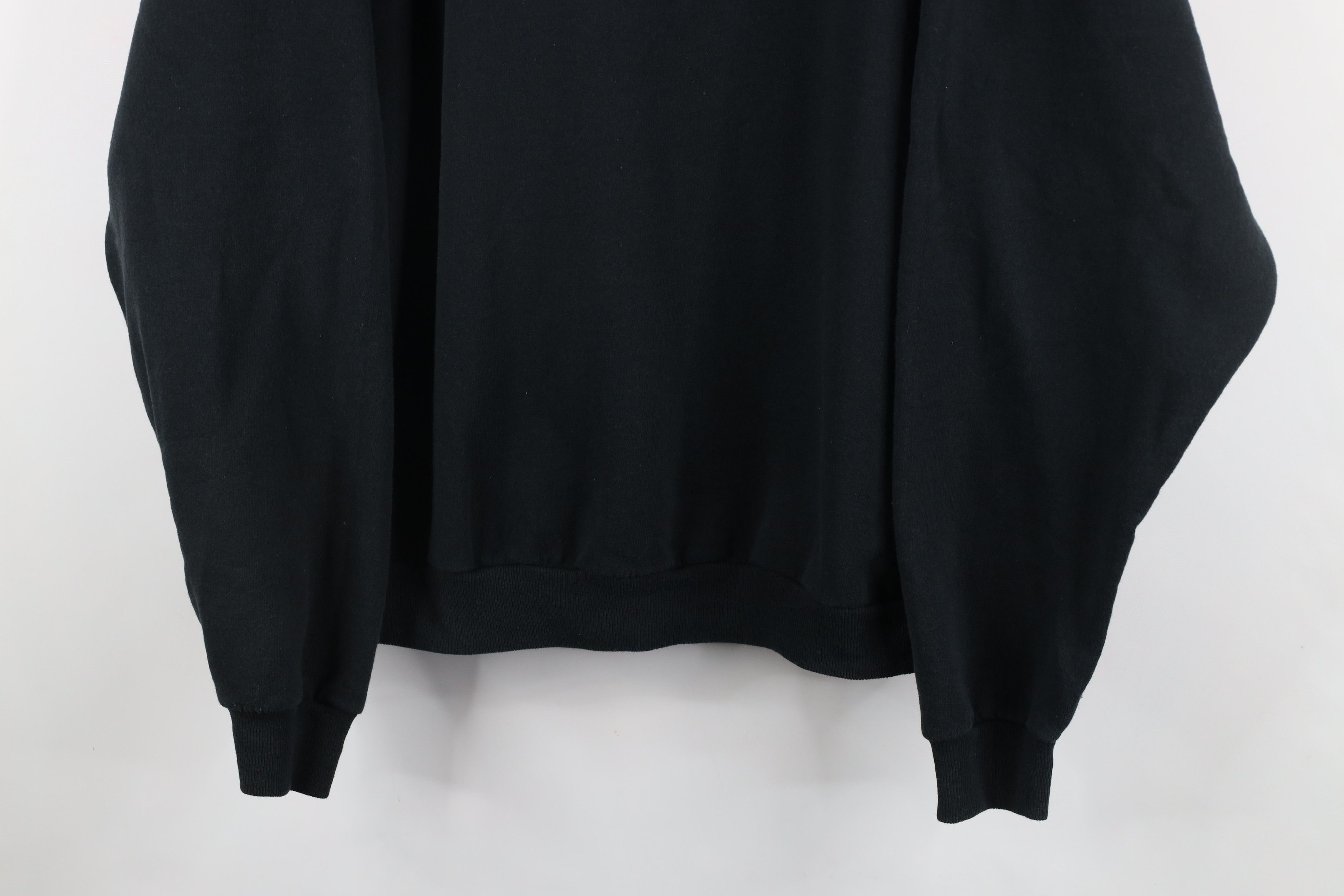 Vintage Vintage 90s Streetwear Faded Blank Crewneck Sweatshirt Black Size US XL / EU 56 / 4 - 3 Thumbnail